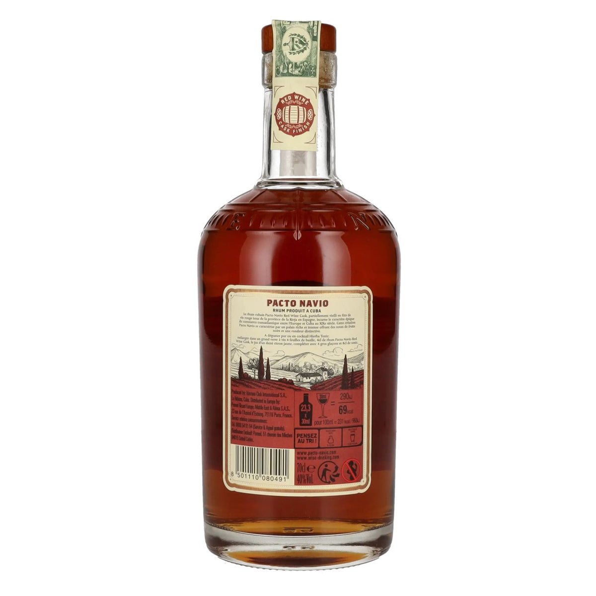 Pacto Navio Single Distillery Cuban Rum FRENCH OAK RED WINE Cask by Havana Club 40% Vol. 0,7l