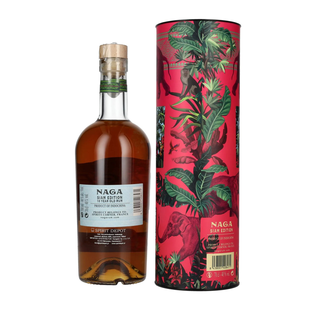 Naga 10 Years Old Indochinese Rum SIAM EDITION 40% Vol. 0,7l in Geschenkbox