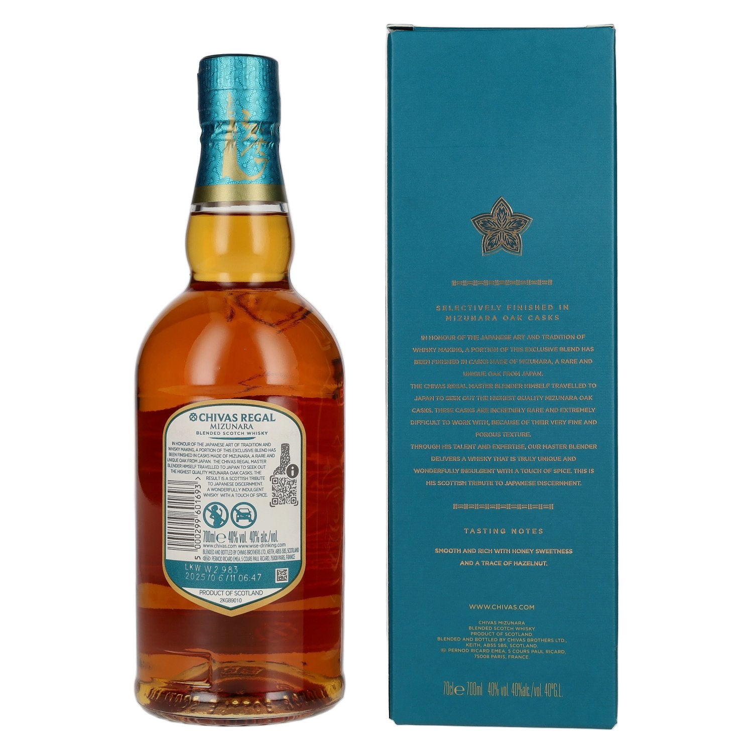 Chivas Regal MIZUNARA Blended Scotch Whisky 40% Vol. 0,7l in Geschenkbox