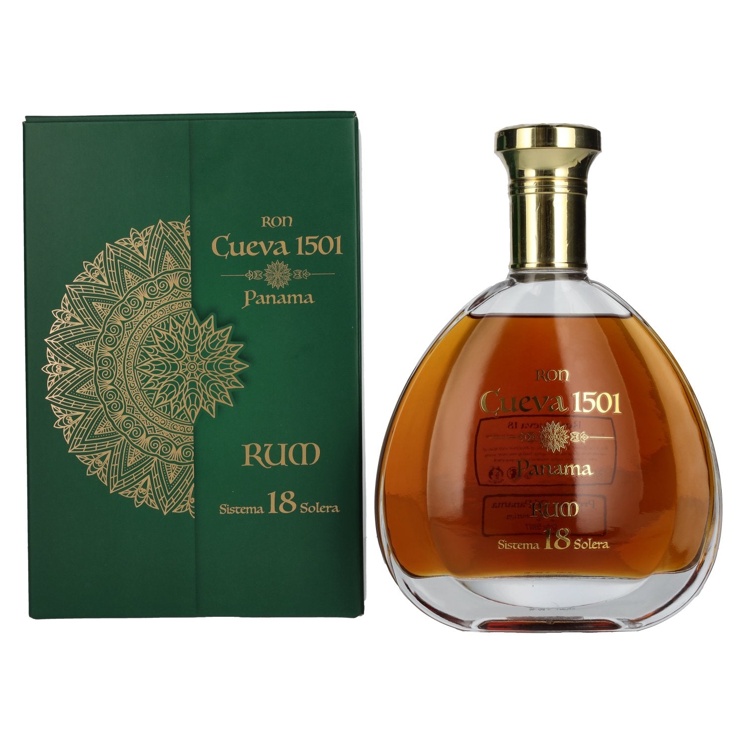 Ron Cueva 1501 Sistema 18 Solera Panama Rum 40% vol. 0,7l en boîte cadeau