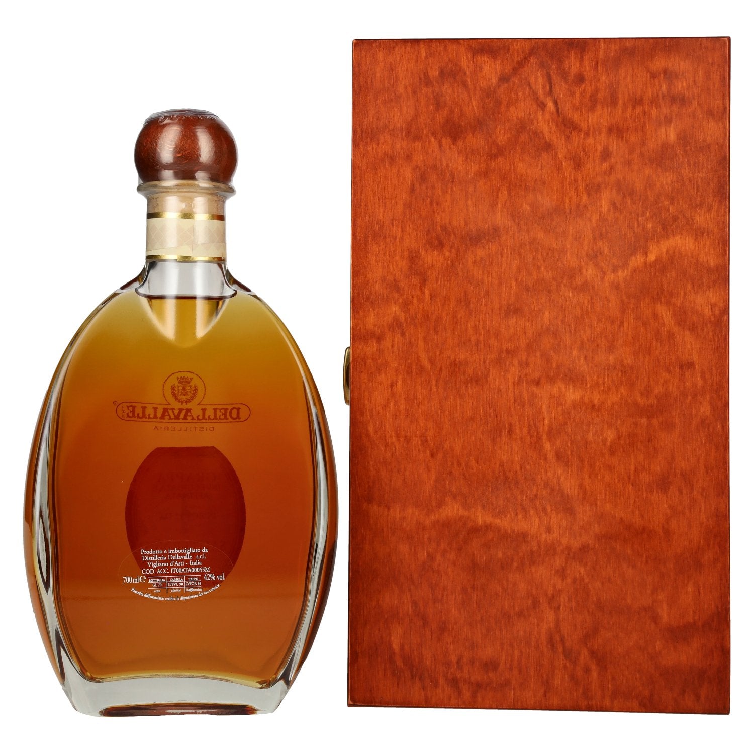 Dellavalle Grappa Affinata in botti da SAUTERNES 2007 42% Vol. 0,7l in wooden box
