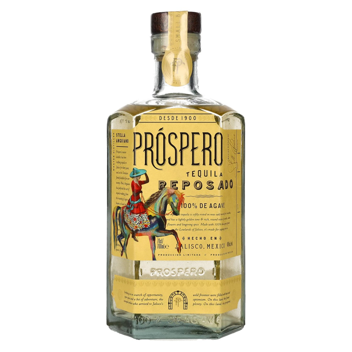 Tequila Próspero Reposado 100 % d'agave par Rita Ora, 40 % vol., 0,7 l