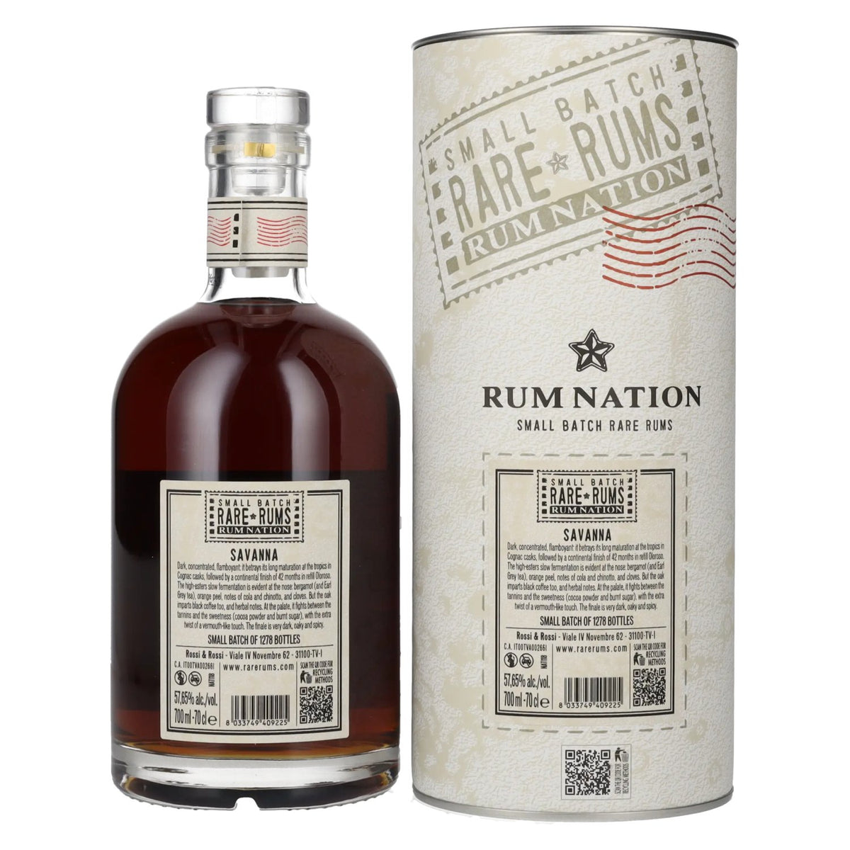 Rum Nation Rare Rums SAVANNA 2006/2022 57,7% Vol. 0,7l in Geschenkbox