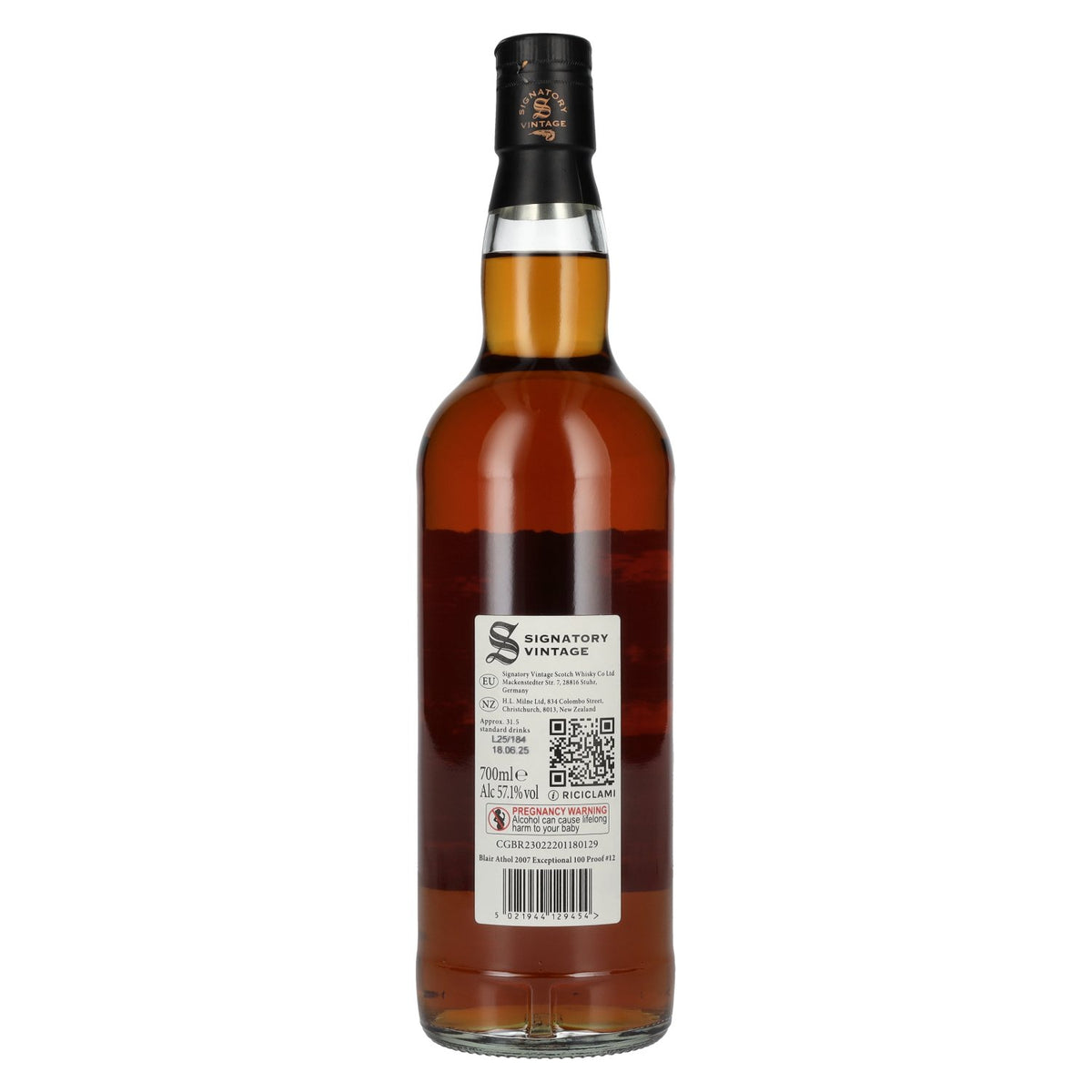 Signatory Vintage 100 Proof Edition BLAIR ATHOL 17 Years Old Exceptional Cask #12 2007 57,1% Vol. 0,7l