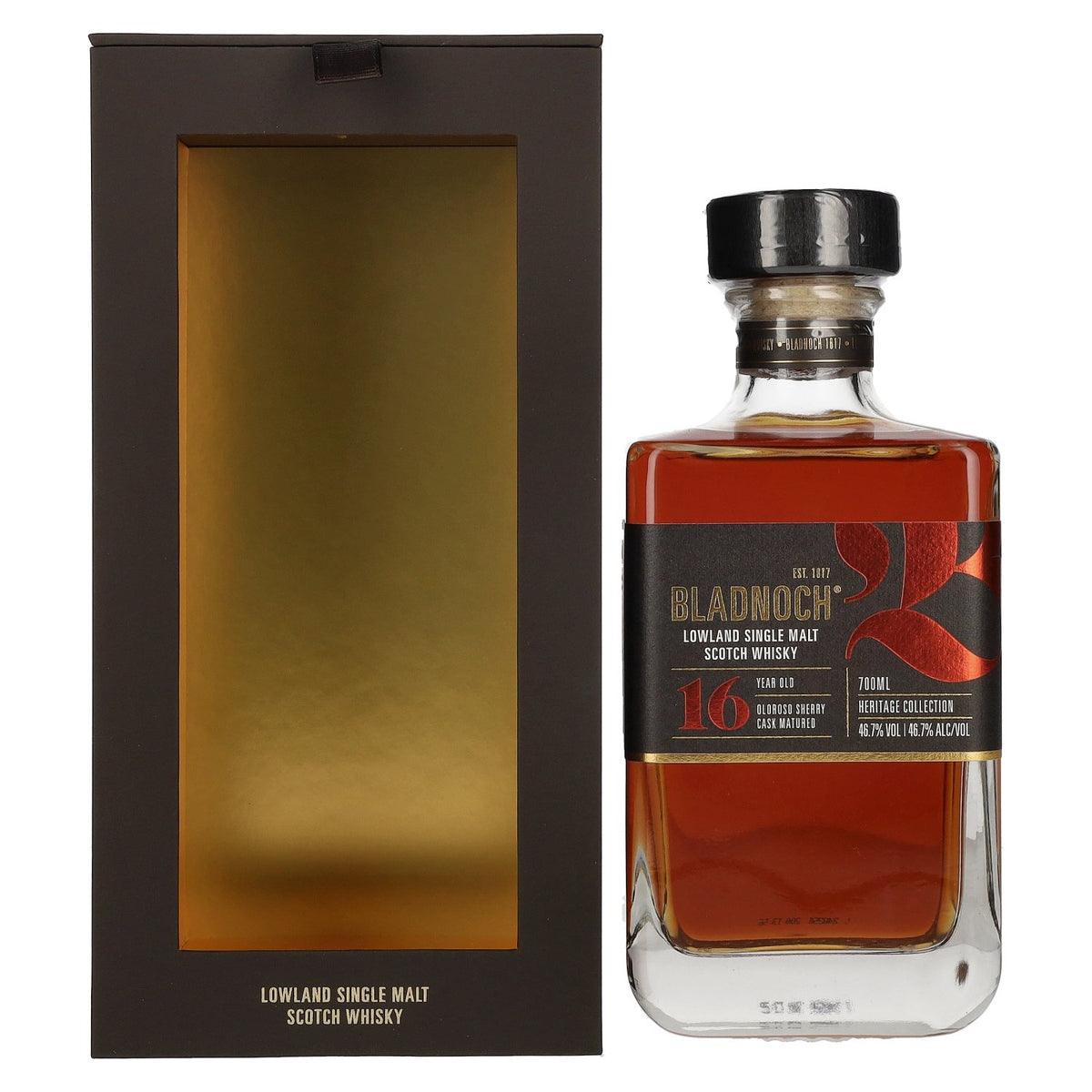 Bladnoch 16 Years Old Lowland Single Malt Oloroso Sherry Cask 46,7% Vol. 0,7l in gift box