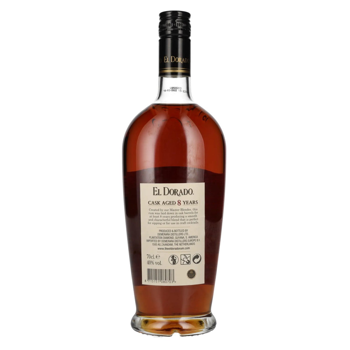 El Dorado 8 Years Old Cask Aged Demerara Rum 40% Vol. 0,7l