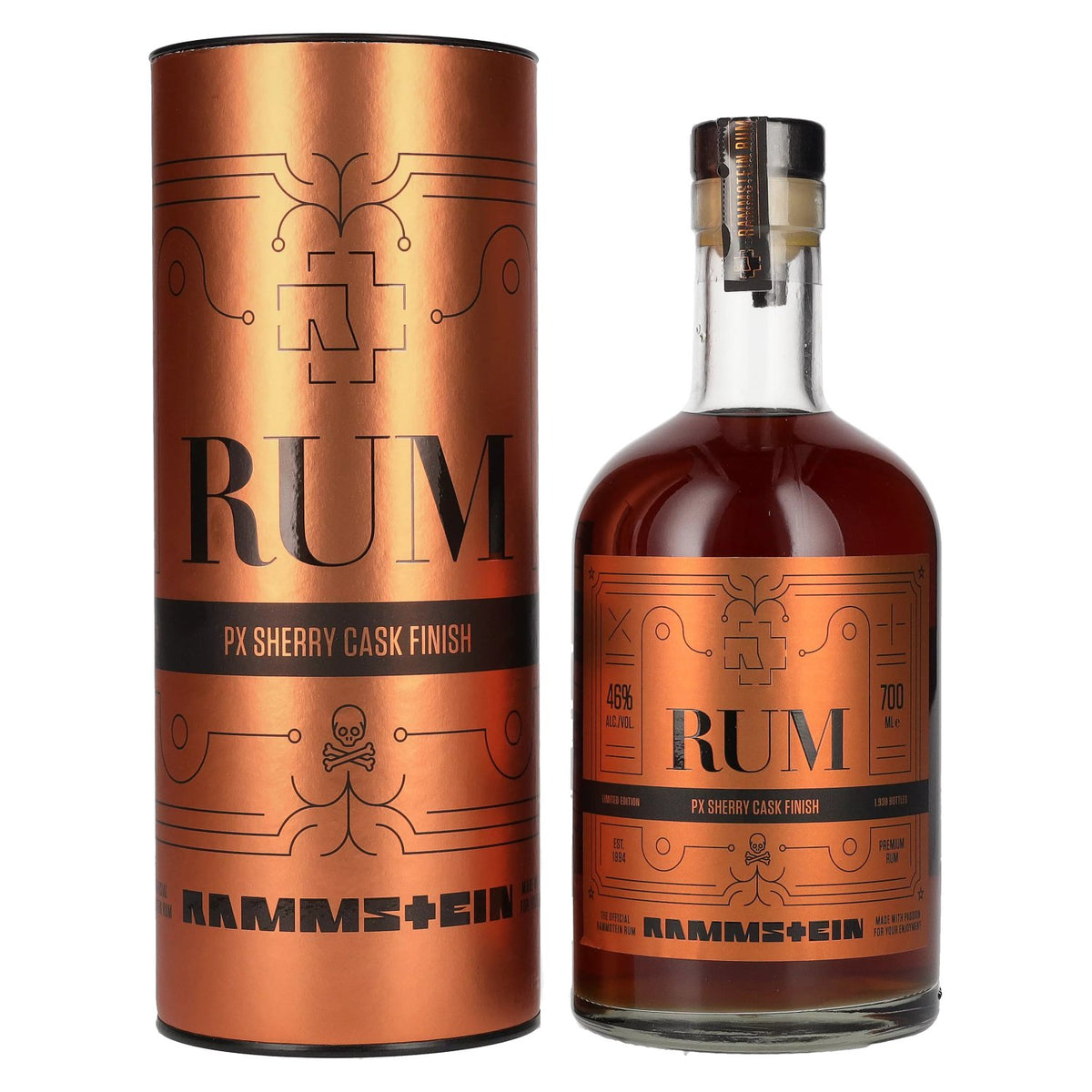 Rammstein Rum PX Sherry Cask Finish 46% Vol. 0,7l en boîte cadeau