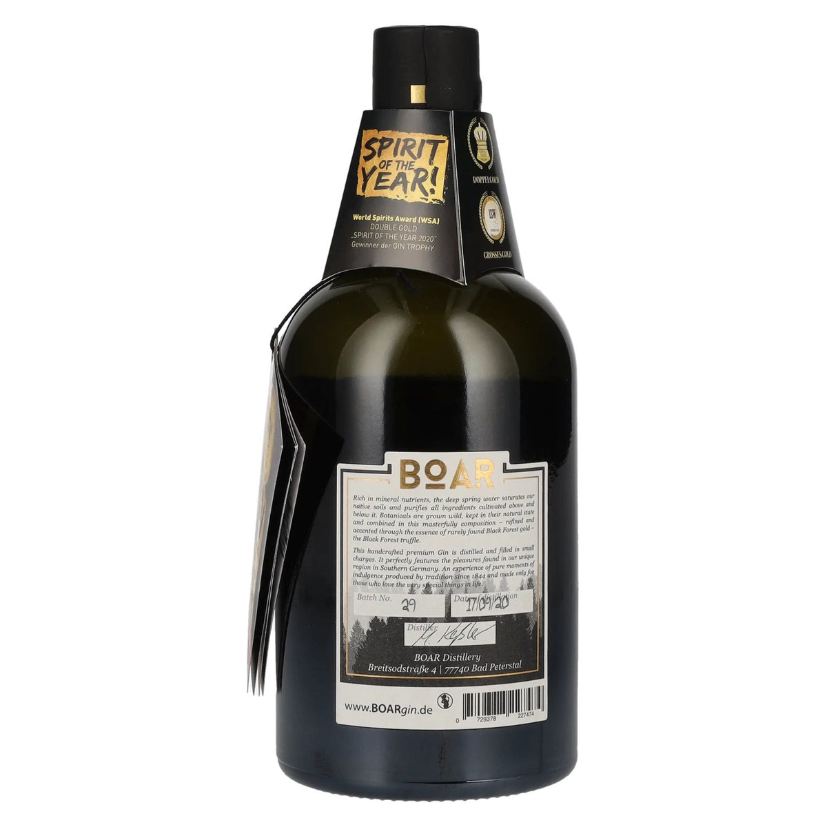BOAR Blackforest Premium Dry Gin 43% vol. 0.5 l