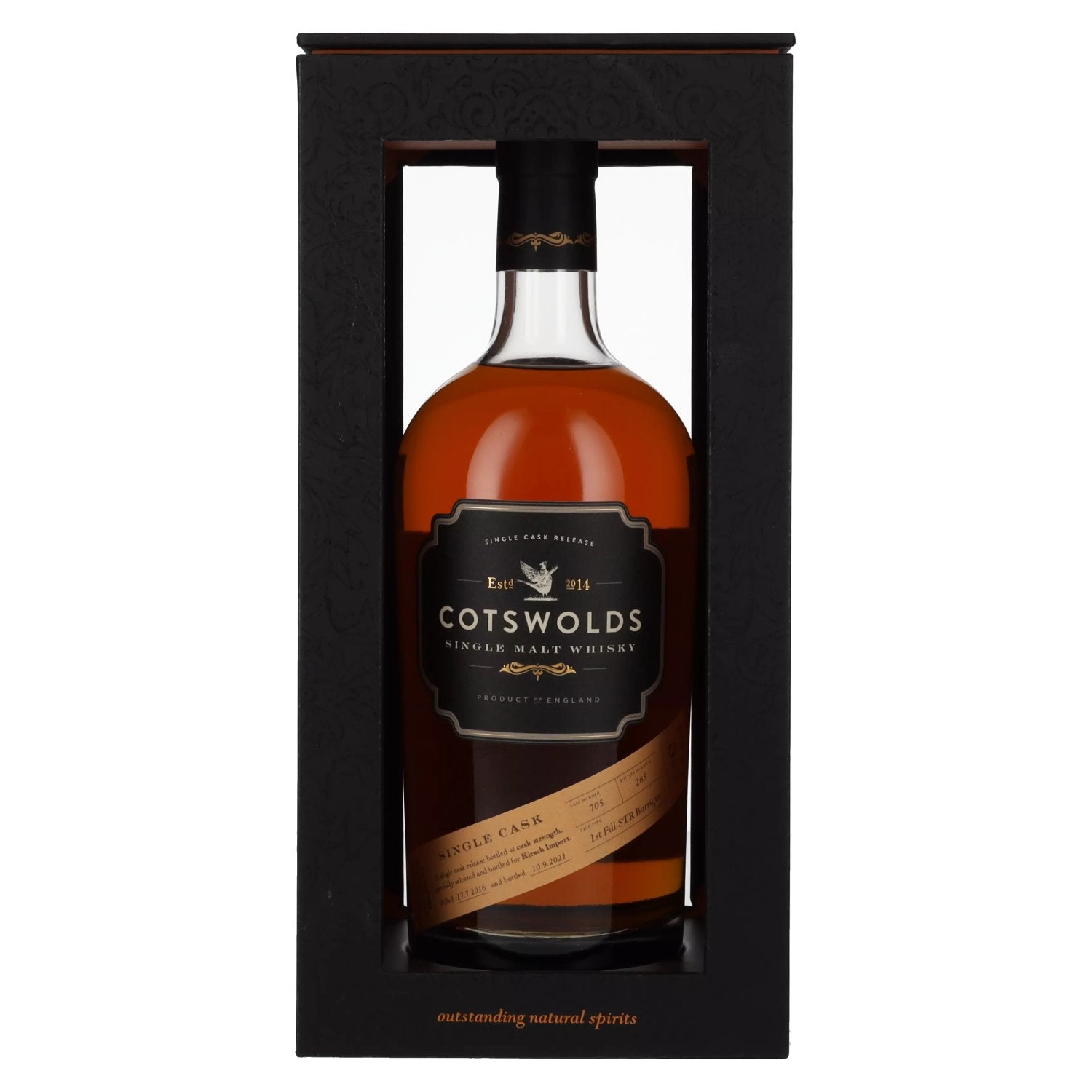 Cotswolds SINGLE CASK 5 Years Old Single Malt Whisky 2016 60,6% Vol. 0,7l en boîte cadeau