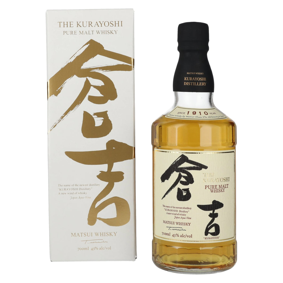 Matsui Whisky THE KURAYOSHI Pure Malt Whisky 43% Vol. 0,7l in gift box