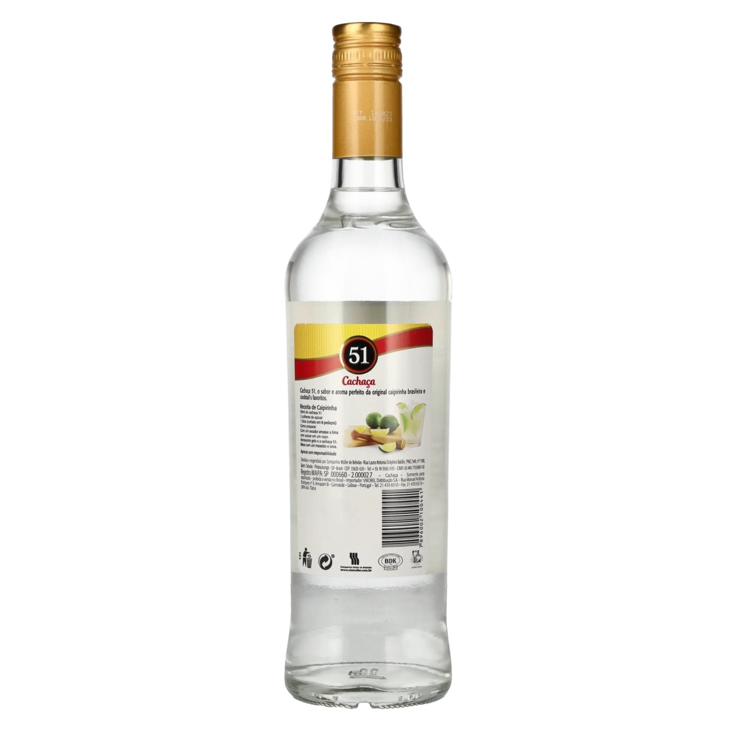 Cachaça 51 Brazil Sugar Cane Spirit 38% Vol. 0,7l
