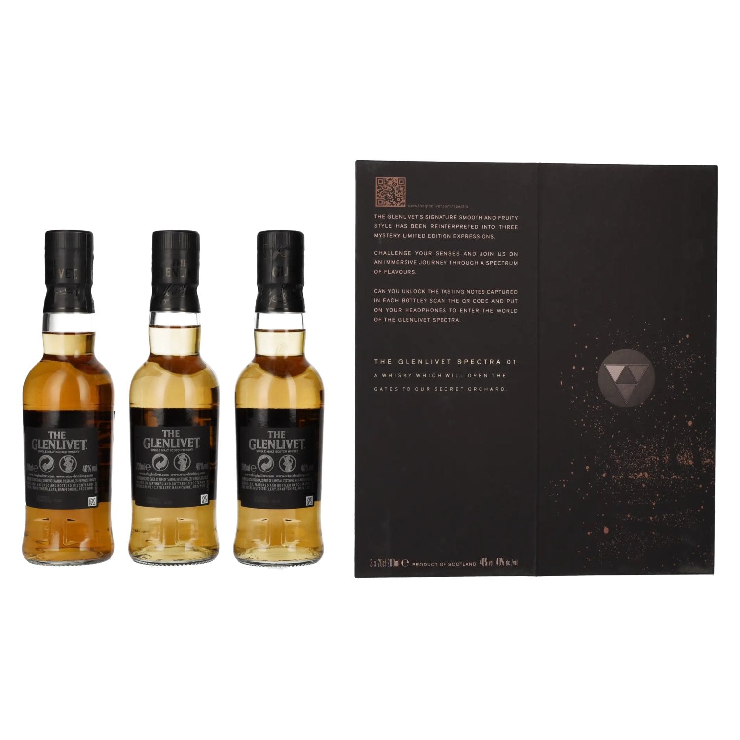 The Glenlivet SPECTRA Single Malt Scotch Whisky 40% Vol. 3x0,2l in Geschenkbox