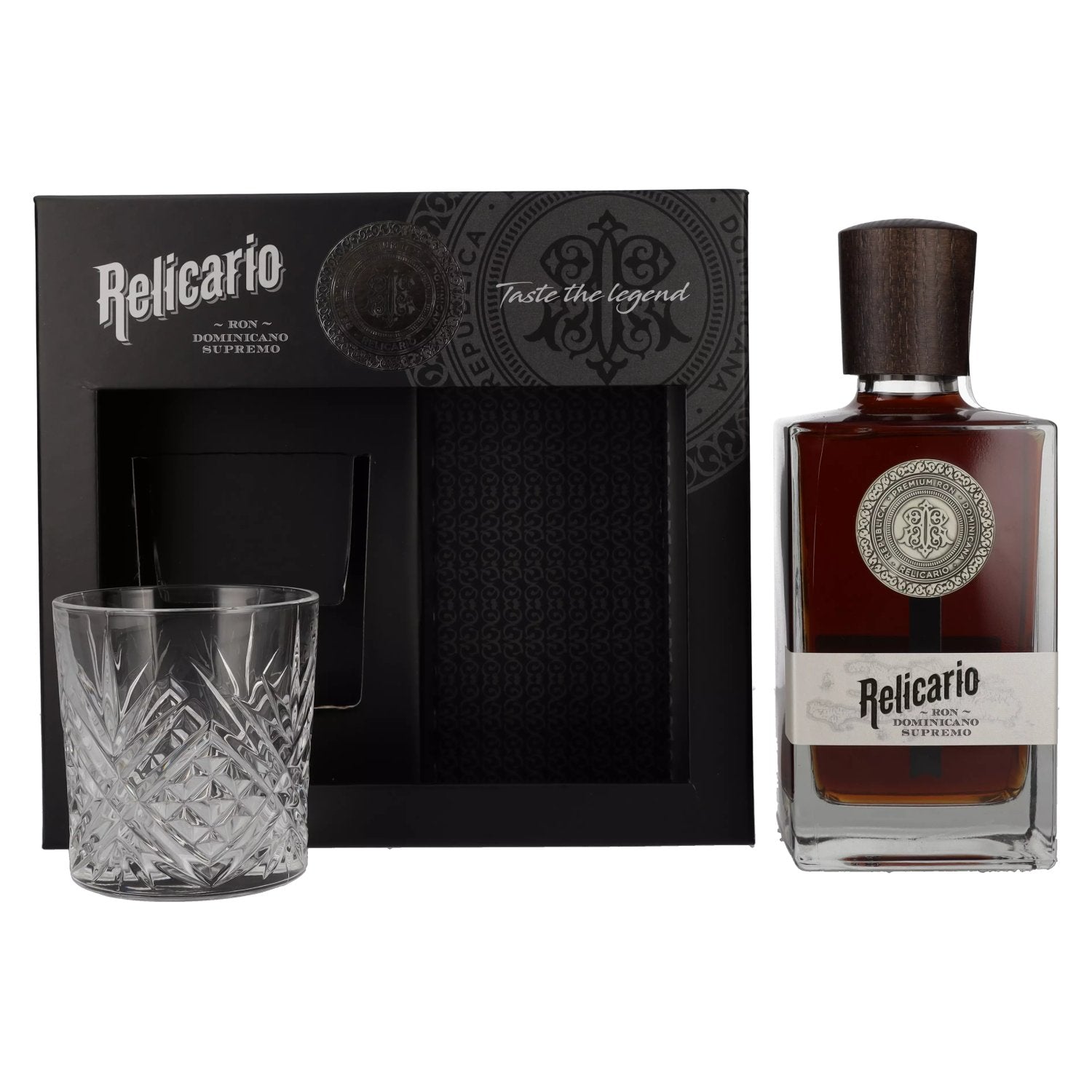 Relicario Ron Dominicano Supremo 40% Vol. 0,7l in gift box with glass