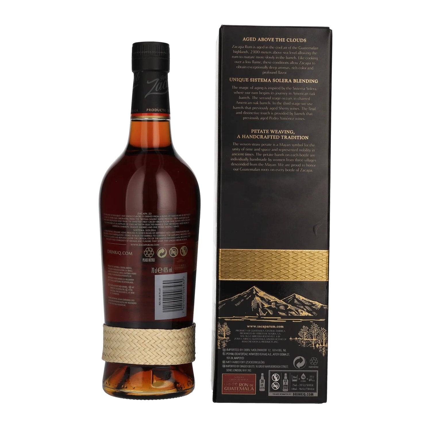 Ron Zacapa Centenario 23 SISTEMA SOLERA Gran Reserva 40% Vol. 0,7l in gift box