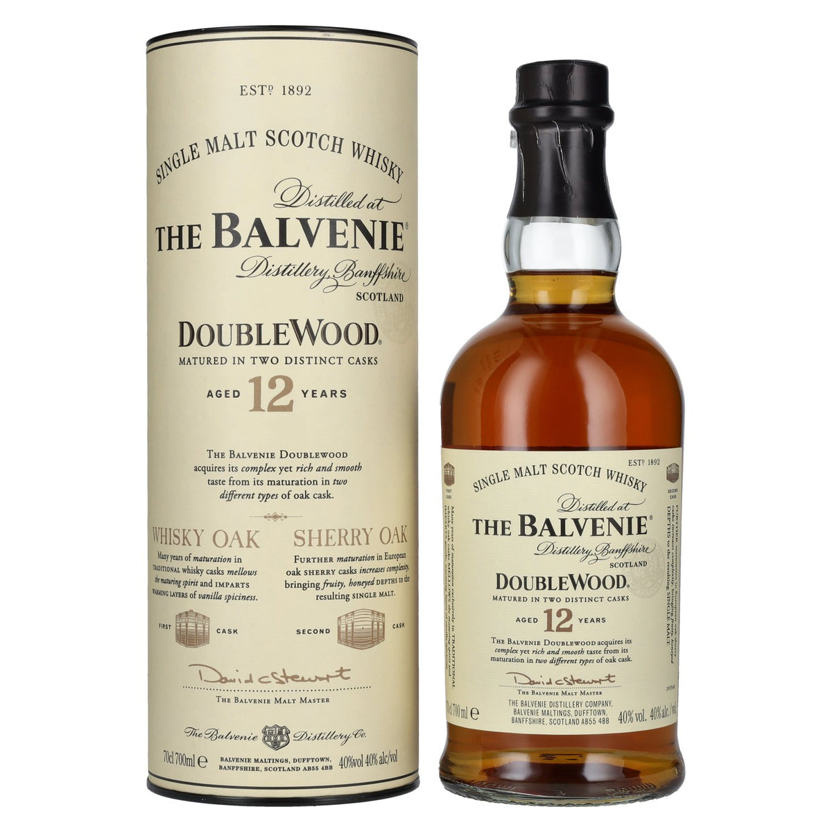 The Balvenie 12 Years Old Double Wood 40% Vol. 0,7l in gift box