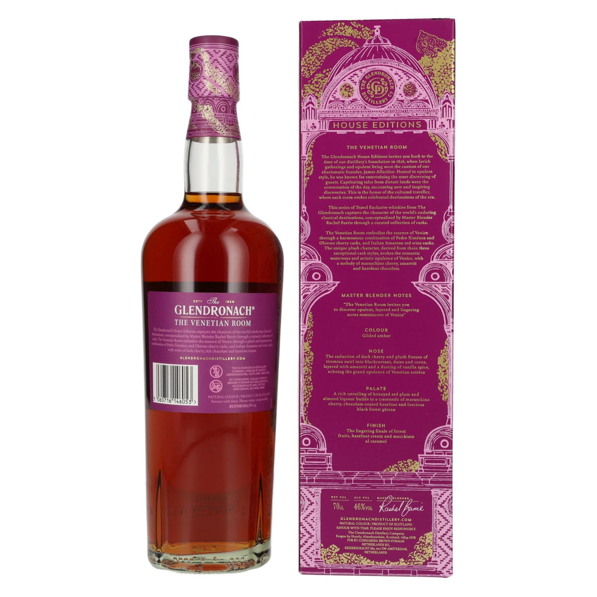 The GlenDronach House Editions THE VENETIAN ROOM Highland Single Malt 46 % vol., 0,7 l, dans un coffret cadeau