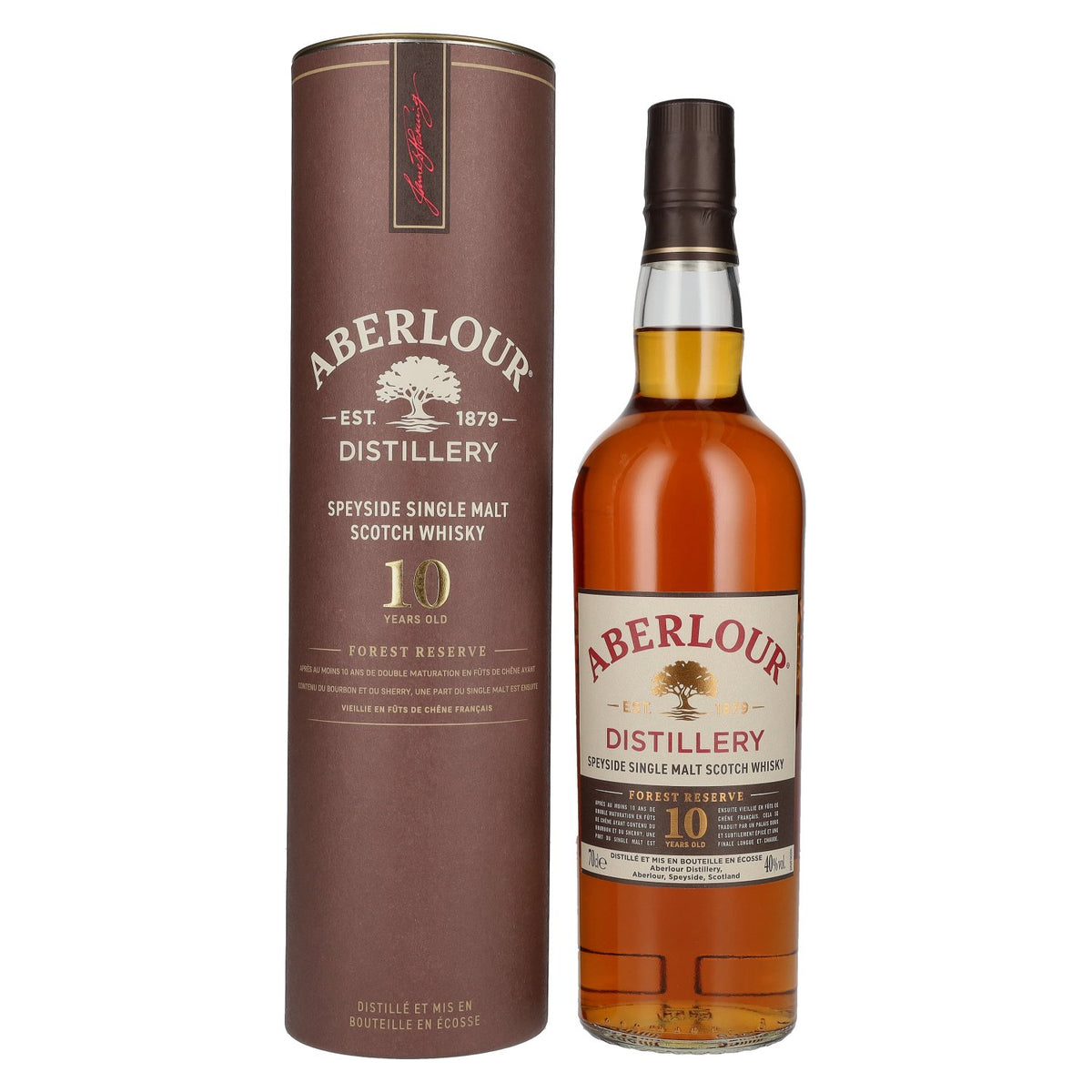 Aberlour 10 ans d'âge FOREST RESERVE, single malt du Speyside, 40 % vol., 0,7 l, dans un coffret cadeau