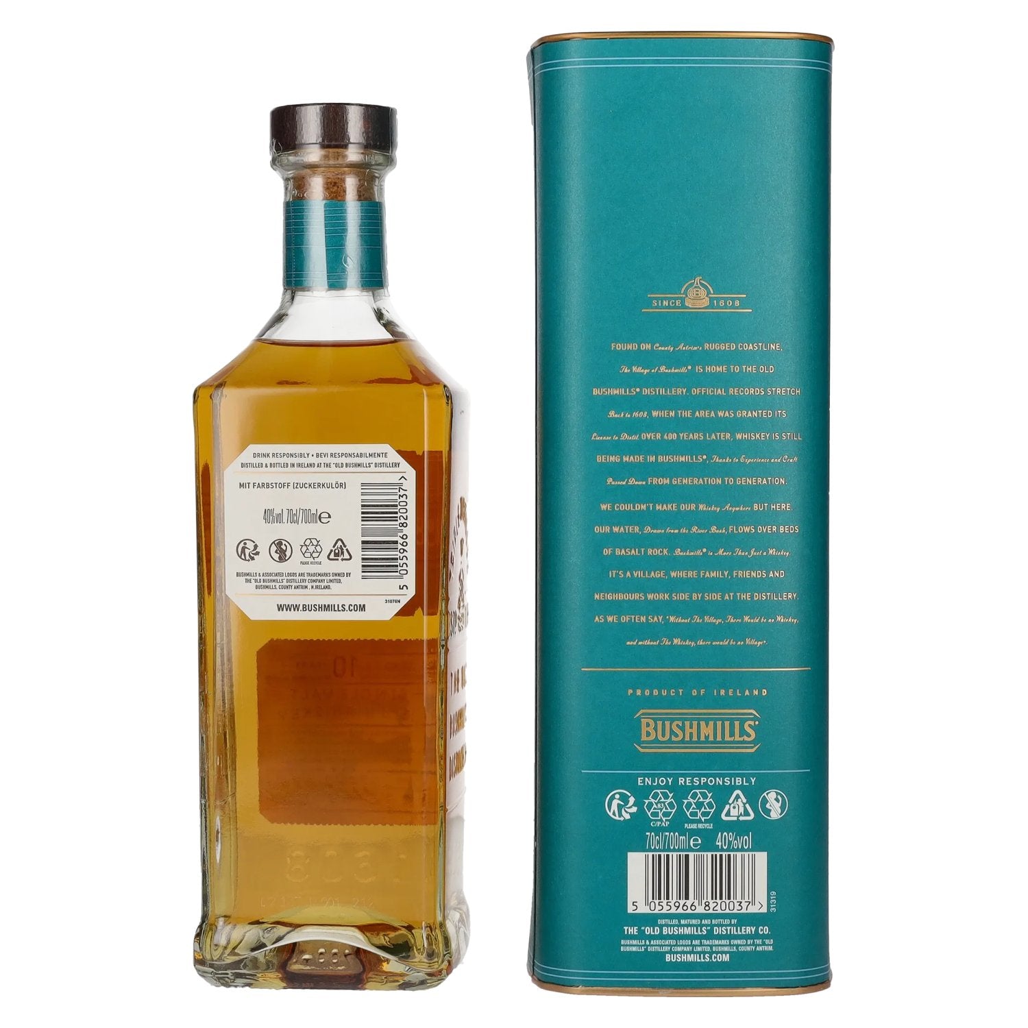 Bushmills 10 Years Old Single Malt Irish Whiskey 40% Vol. 0,7l in gift box
