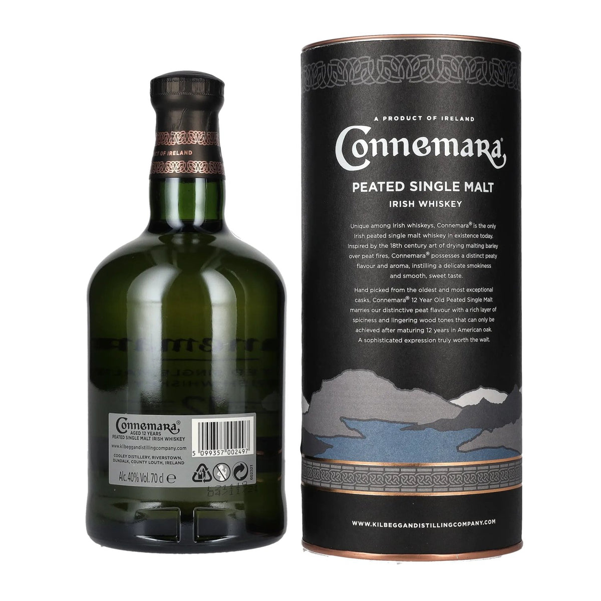 Connemara 12 Years Old Peated Single Malt Irish Whiskey 40% Vol. 0,7l in gift box