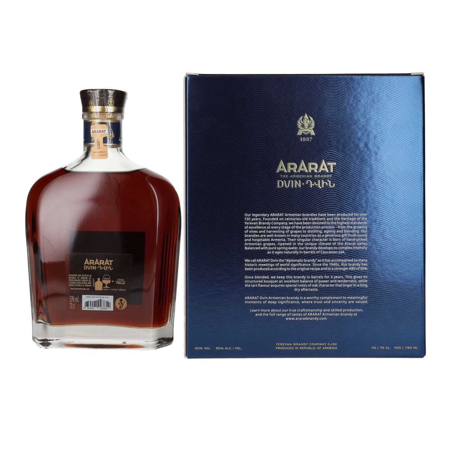 Ararat Dvin Collection Réserve 50% vol. 0,7l en coffret cadeau