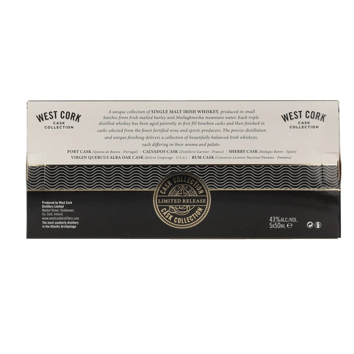 West Cork CASK COLLECTION Miniset 43% Vol. 5x0,05l in Geschenkbox