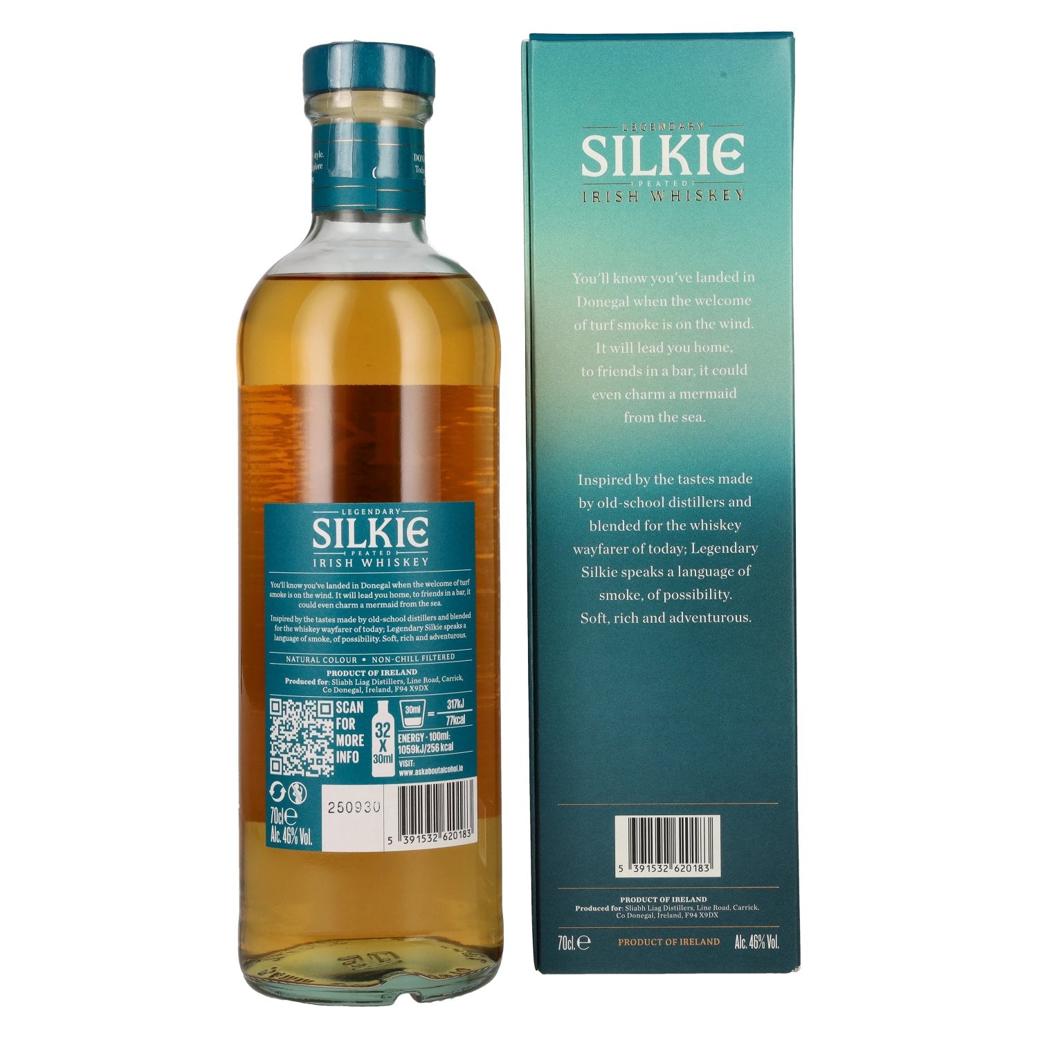 The Legendary SILKIE Peated Irish Whiskey 46% Vol. 0,7l en coffret cadeau