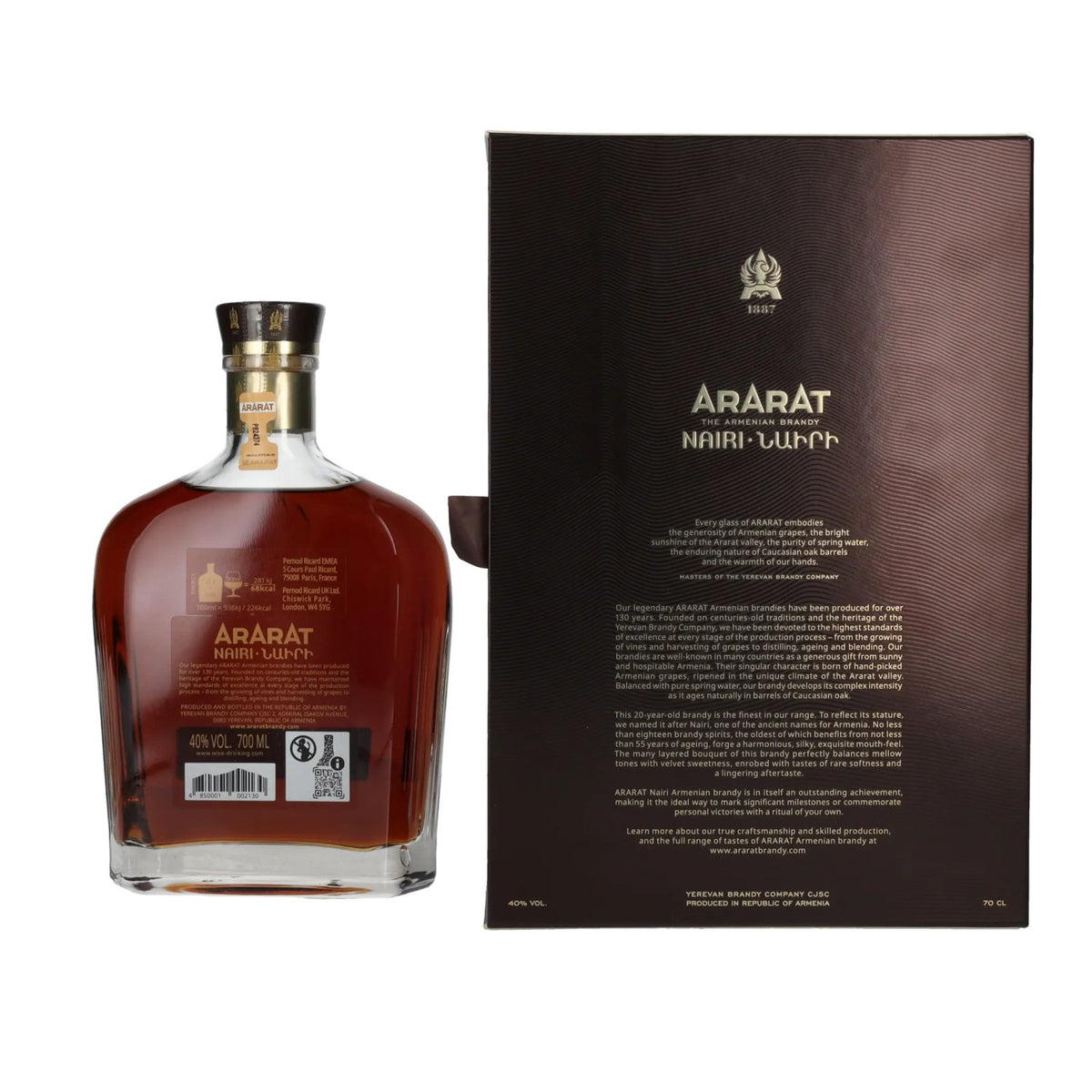 Ararat Nairi 20 Years Old 40% Vol. 0,7l in gift box