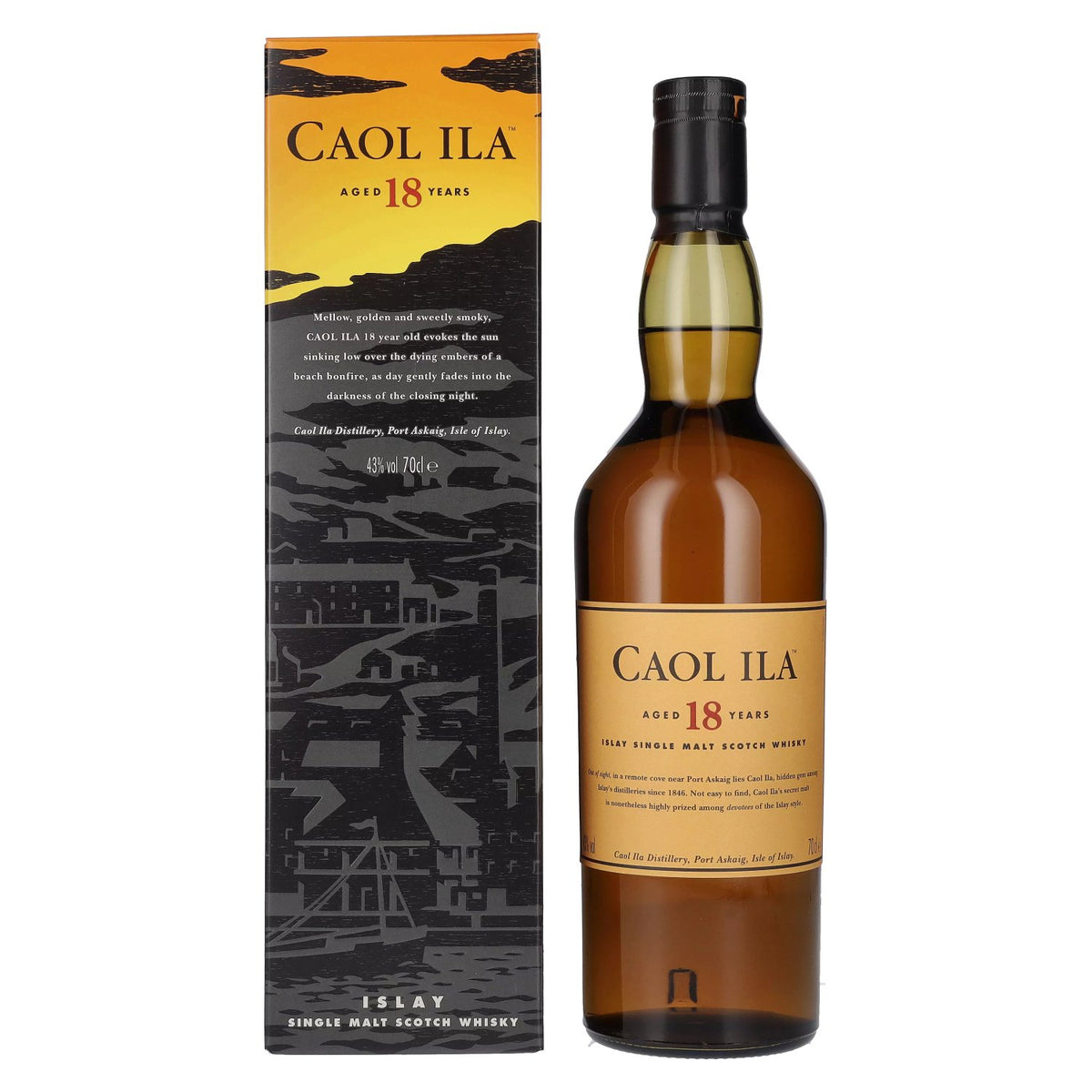 Caol Ila 18 Years Old Islay Single Malt 43% Vol. 0,7l en boîte cadeau