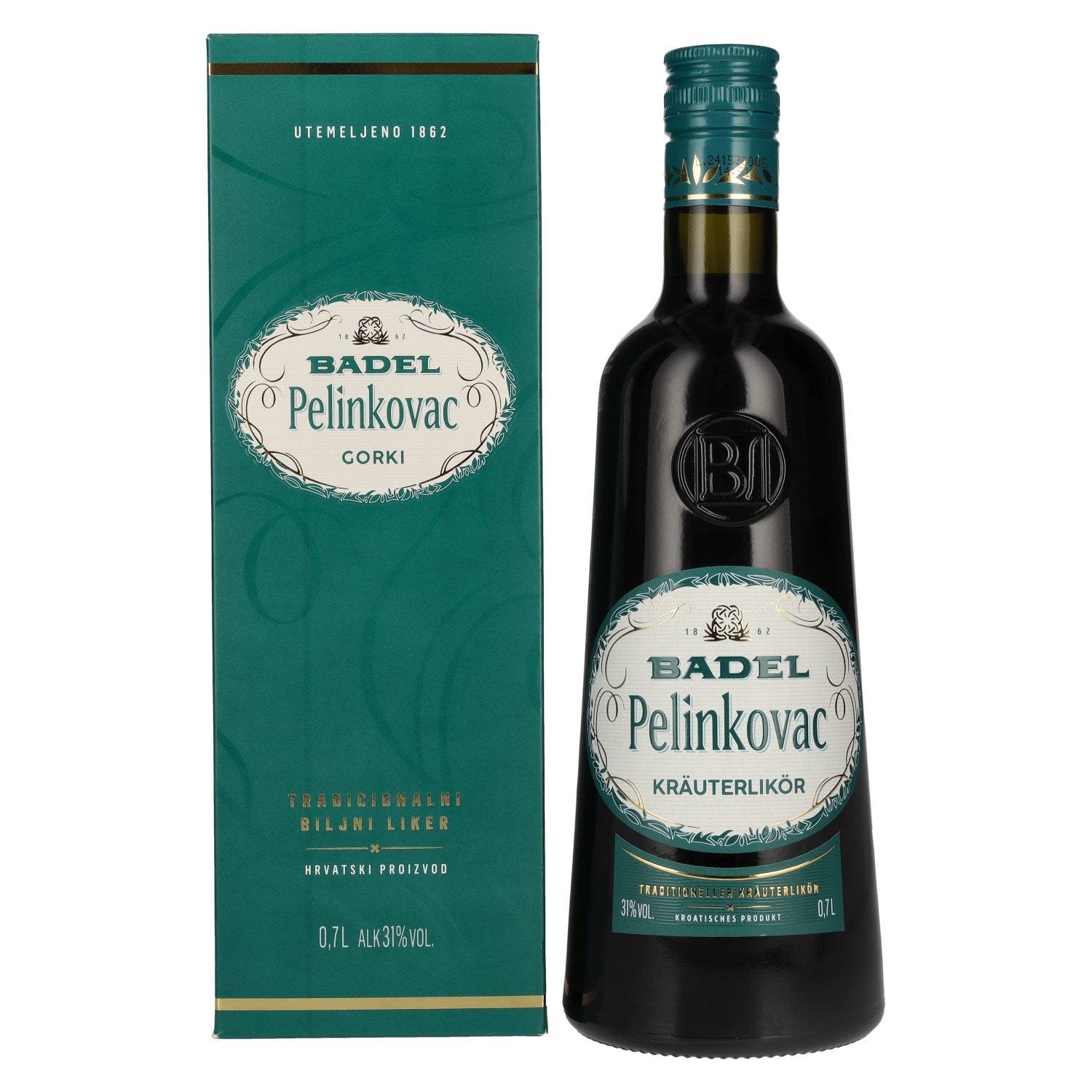 Badel Pelinkovac GORKI 31% vol. 0,7l en boîte cadeau