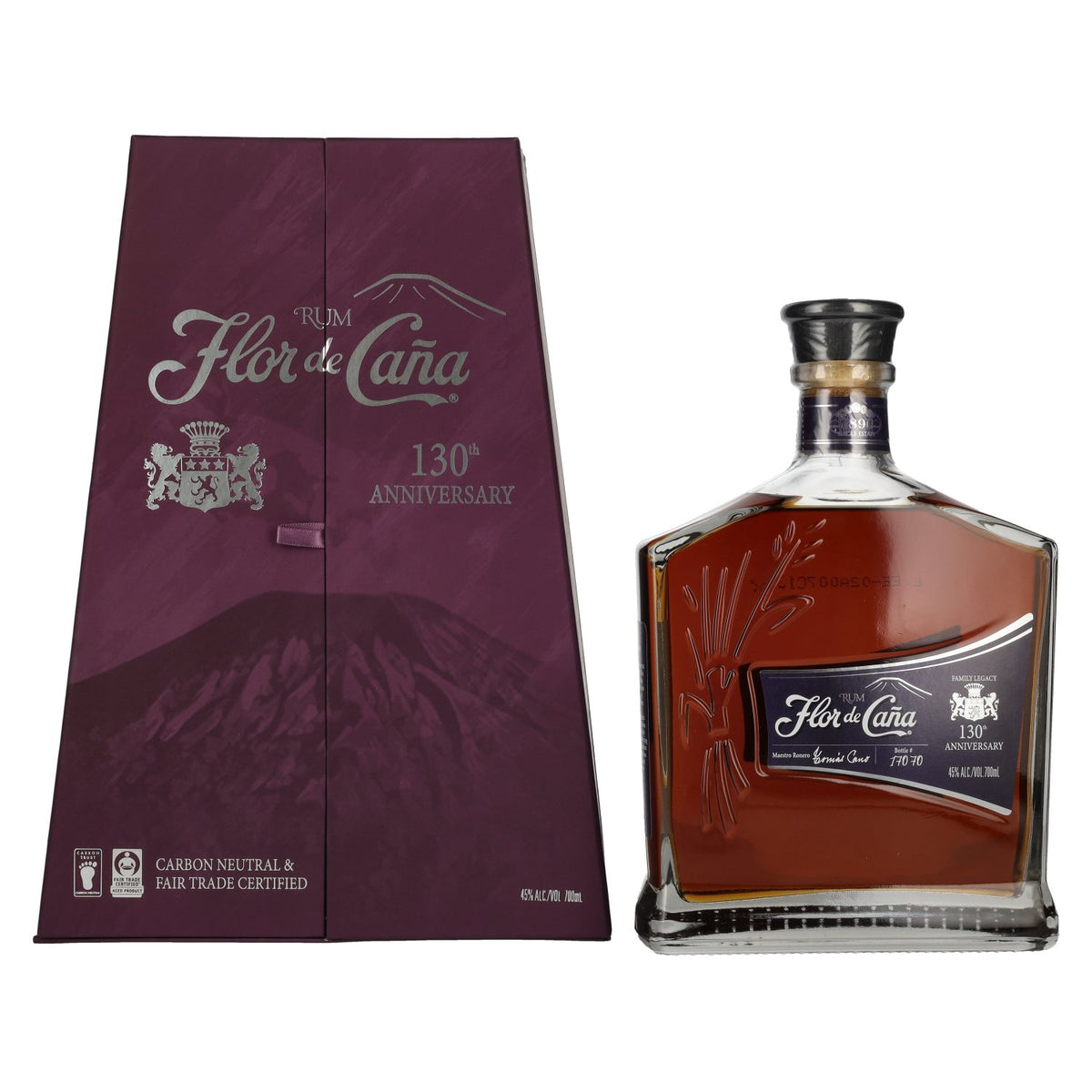 Flor de Caña 130th Anniversary Rum 45% vol. 0,7l en boîte cadeau