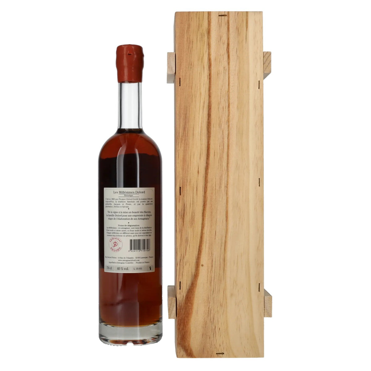Vieil Armagnac Delord Vintage Récolte 1975 40% Vol. 0,7l in wooden box