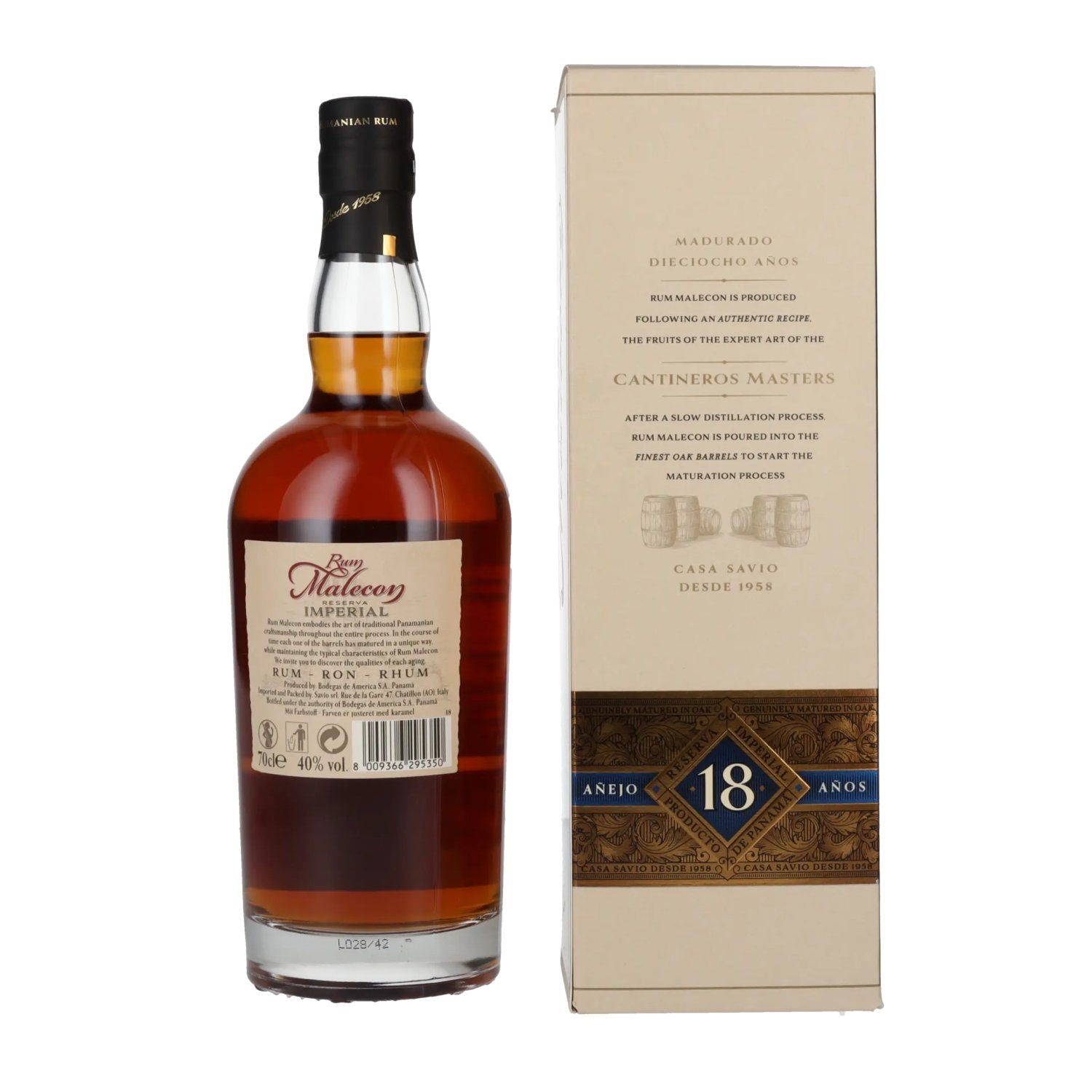 Rum Malecon Añejo 18 Años Reserva Imperial 40% Vol. 0,7l in Geschenkbox