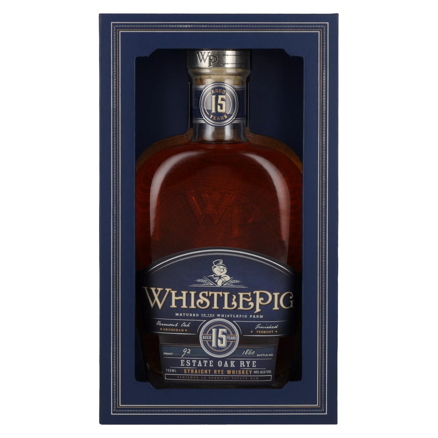 WhistlePig Whiskey 15 Years Old ESTATE OAK RYE 46% vol. 0,7l dans un coffret cadeau