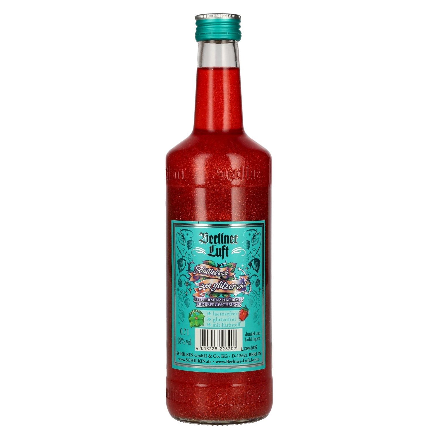 Berliner Luft GLITTER ERDBEERE The Fresh Peppermint Liqueur 18% Vol. 0,7l
