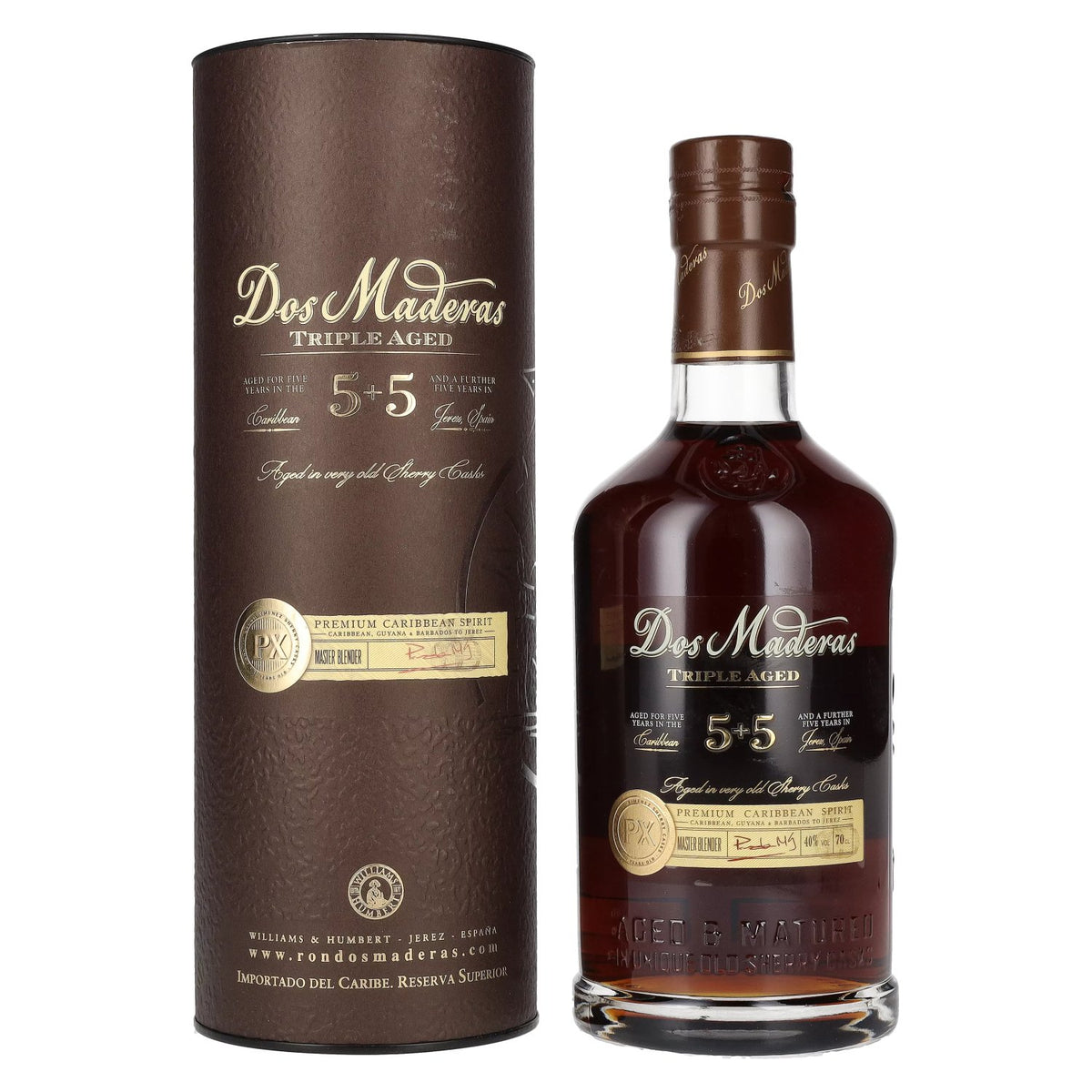 Dos Maderas PX 5+5 Years Old Triple Aged Spirit Drink 40% Vol. 0,7l en boîte cadeau