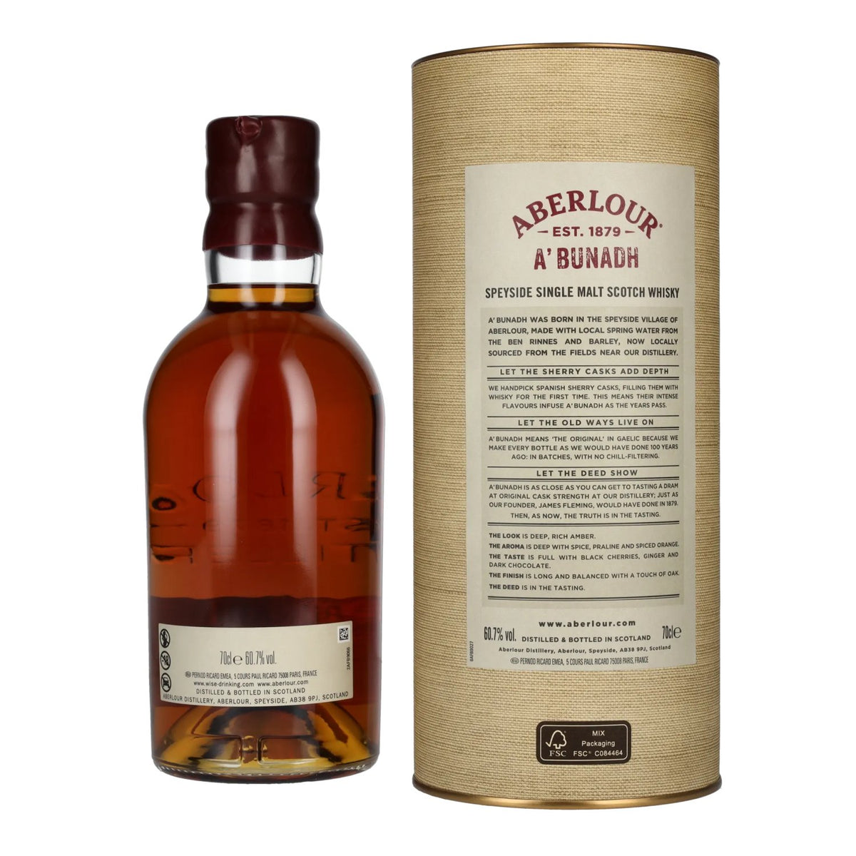 Aberlour A'BUNADH Original Cask Strength Batch No. 78 60,7% Vol. 0,7l in Geschenkbox