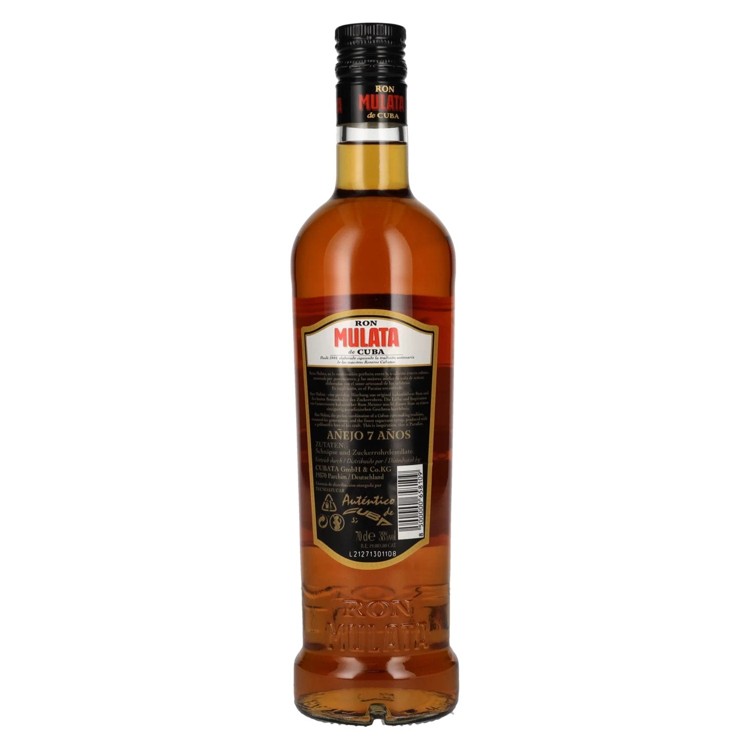 Ron Mulata de Cuba Añejo 7 Años 38% Vol. 0,7l