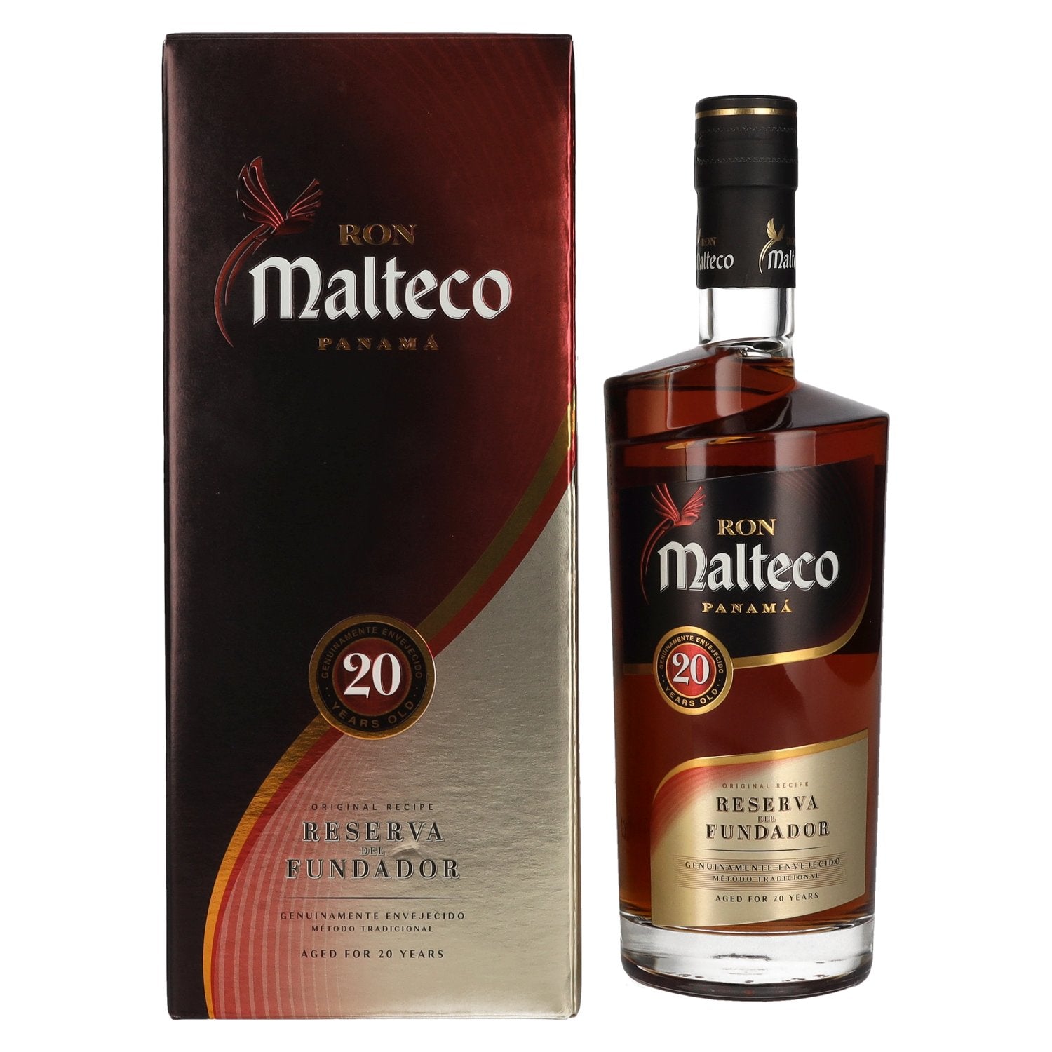 Ron Malteco 20 Años Reserva del Fundador 40% Vol. 0,7l en boîte cadeau