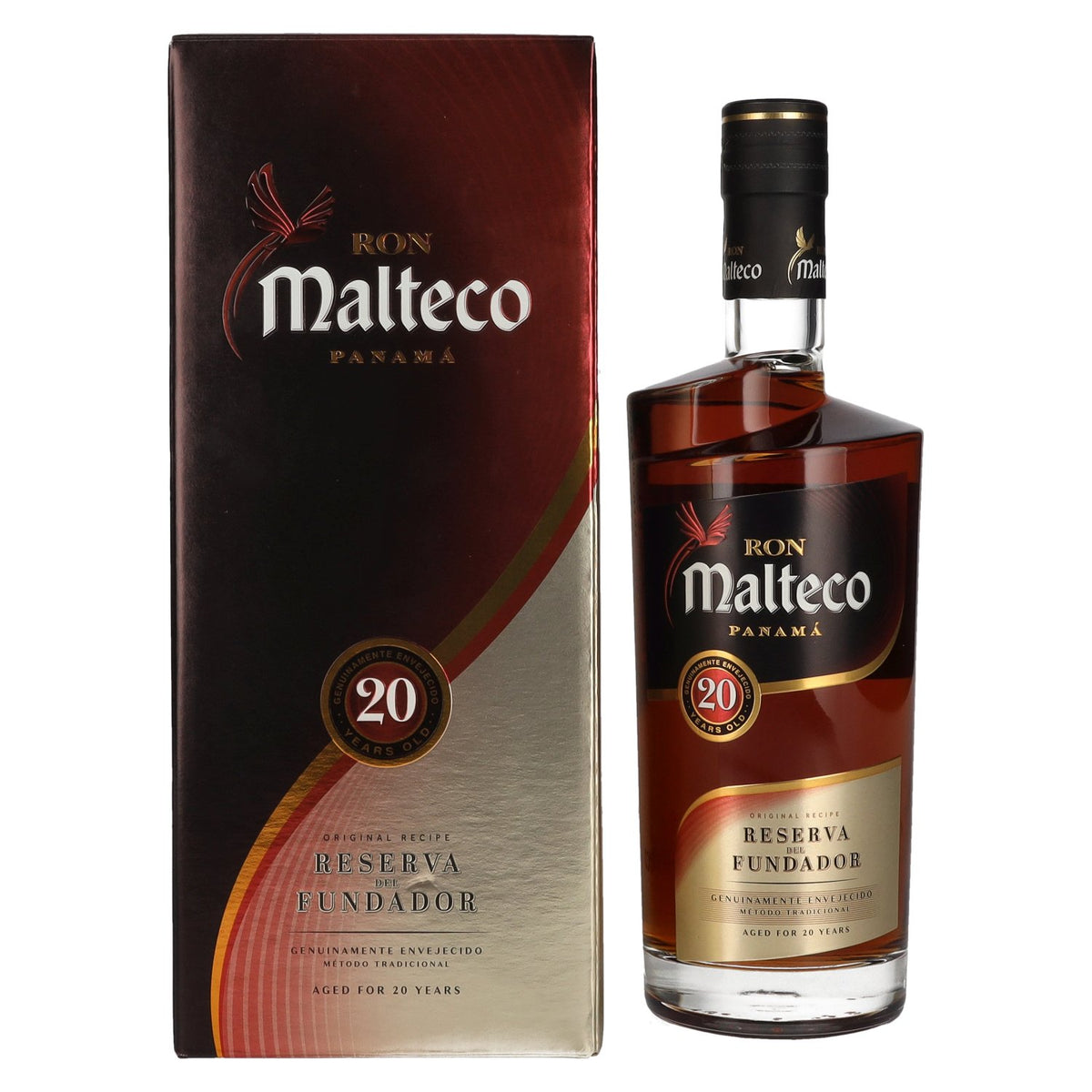Ron Malteco 20 Años Reserva del Fundador 40% Vol. 0,7l en boîte cadeau