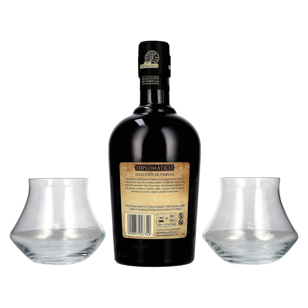 Diplomático SELECCIÓN DE FAMILIA Rum 43% Vol. 0,7l in Geschenkbox mit 2 Gläsern