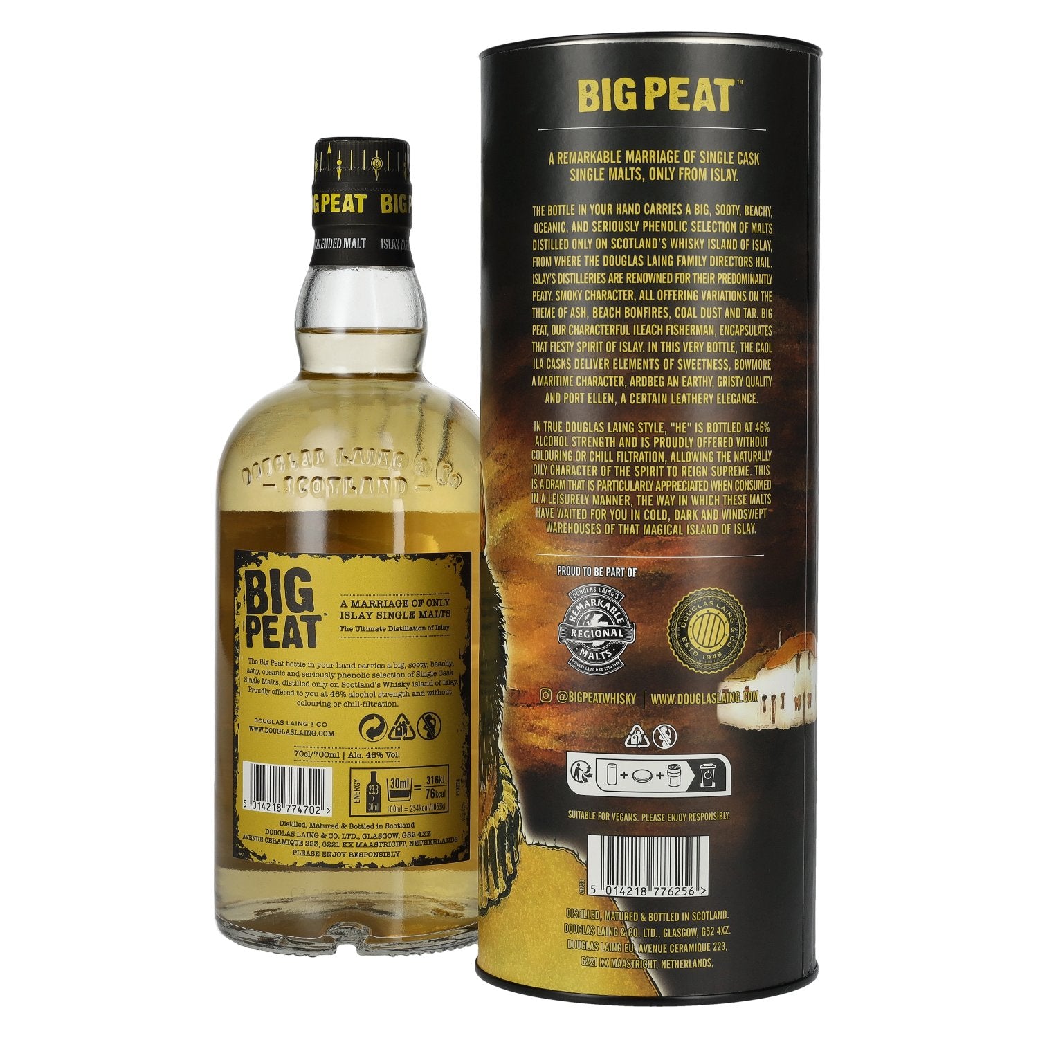 Douglas Laing BIG PEAT Small Batch Islay Blended Malt 46% Vol. 0,7l in gift box