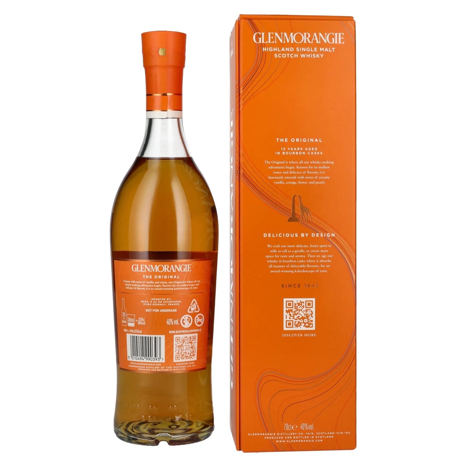 Glenmorangie THE ORIGINAL 12 Years Old Highland Single Malt 40% Vol. 0,7l in Geschenkbox