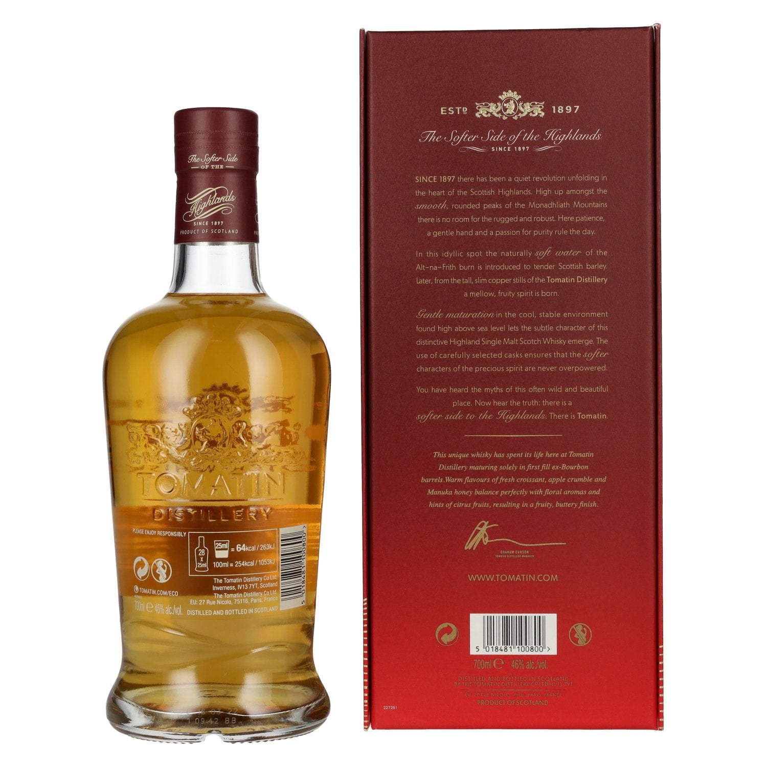 Tomatin 21 Years Old BOURBON CASKS Travel Retail Exclusive 46% Vol. 0,7l en boîte cadeau