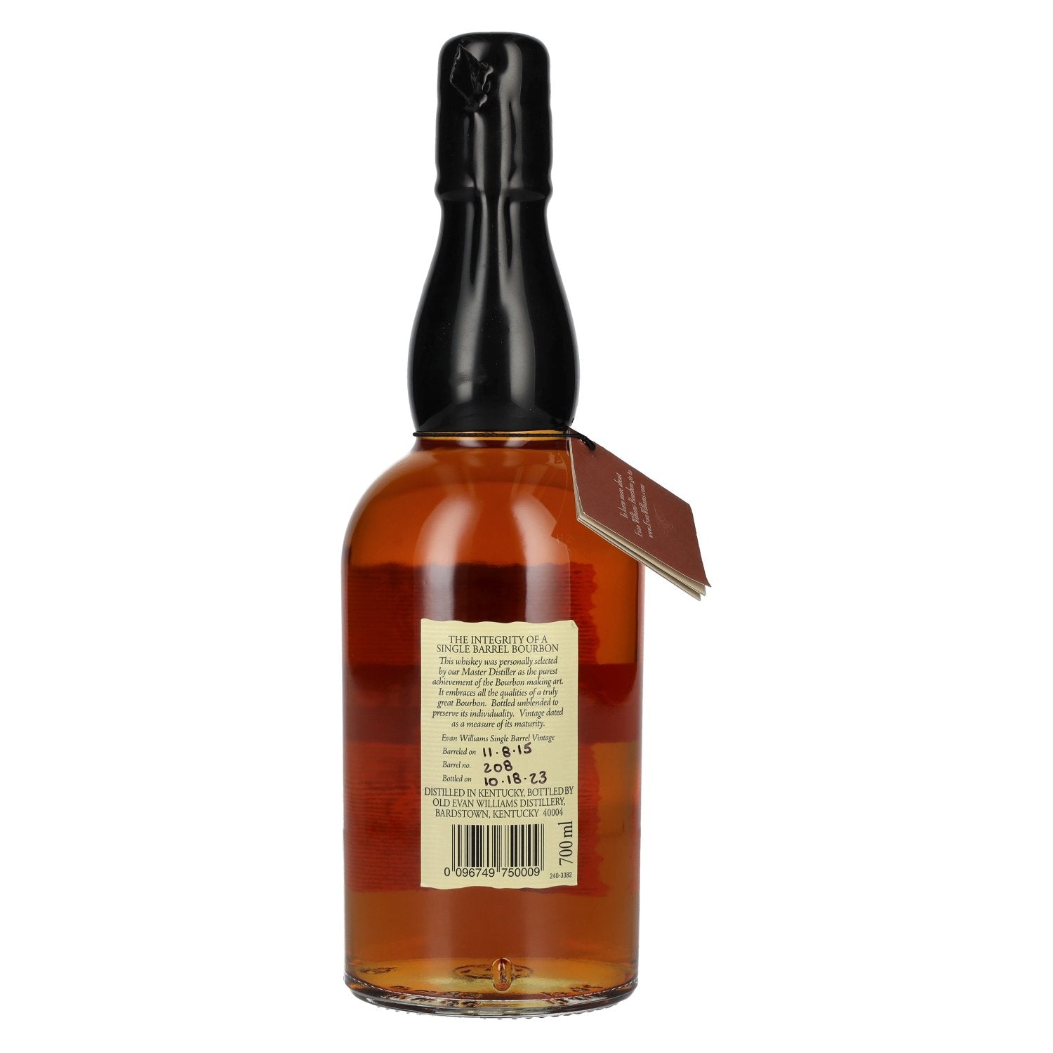 Evan Williams SINGLE BARREL Vintage 2015 43,3% Vol. 0,7l