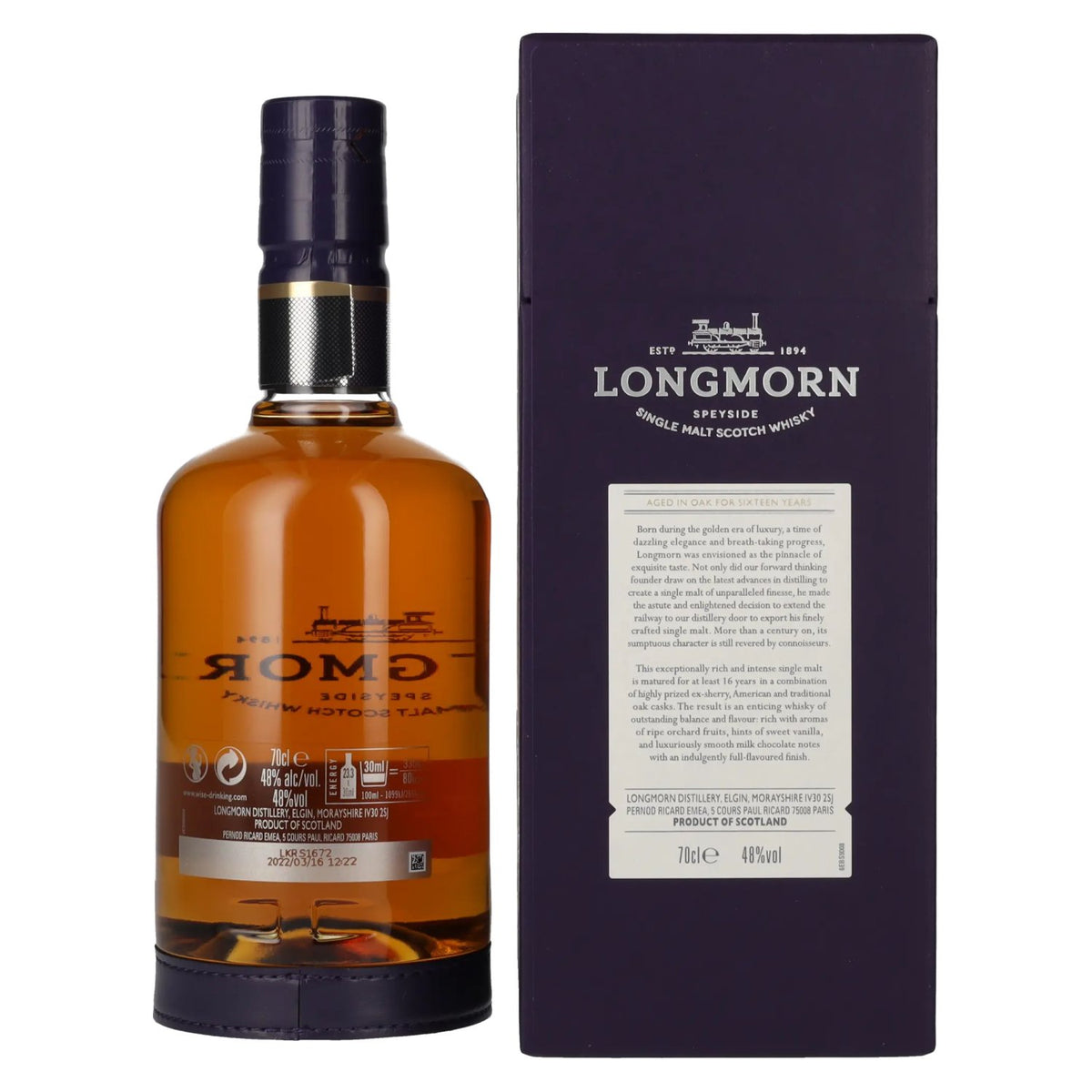 Longmorn 16 Years Old Single Malt Scotch Whisky 48% Vol. 0,7l in gift box