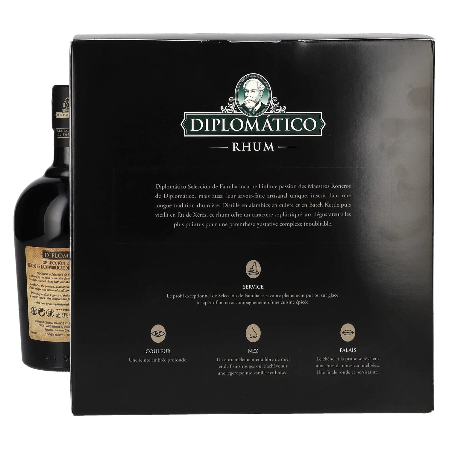 Diplomático SELECCIÓN DE FAMILIA Rum 43% Vol. 0,7l in Geschenkbox mit 2 Gläsern