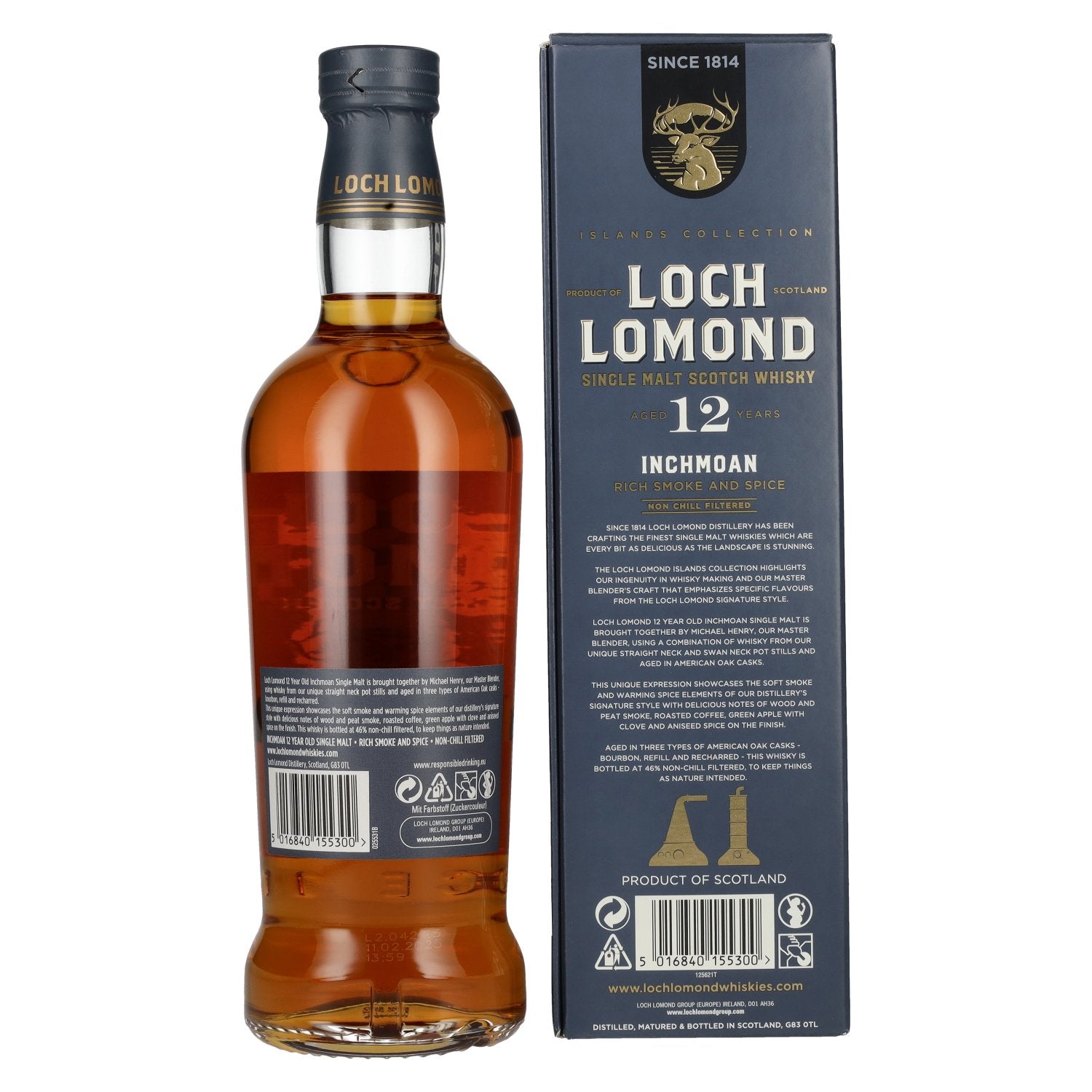 Loch Lomond Inchmoan 12 Years Old Single Malt Smoke &amp; Spice 46% Vol. 0,7l en coffret cadeau
