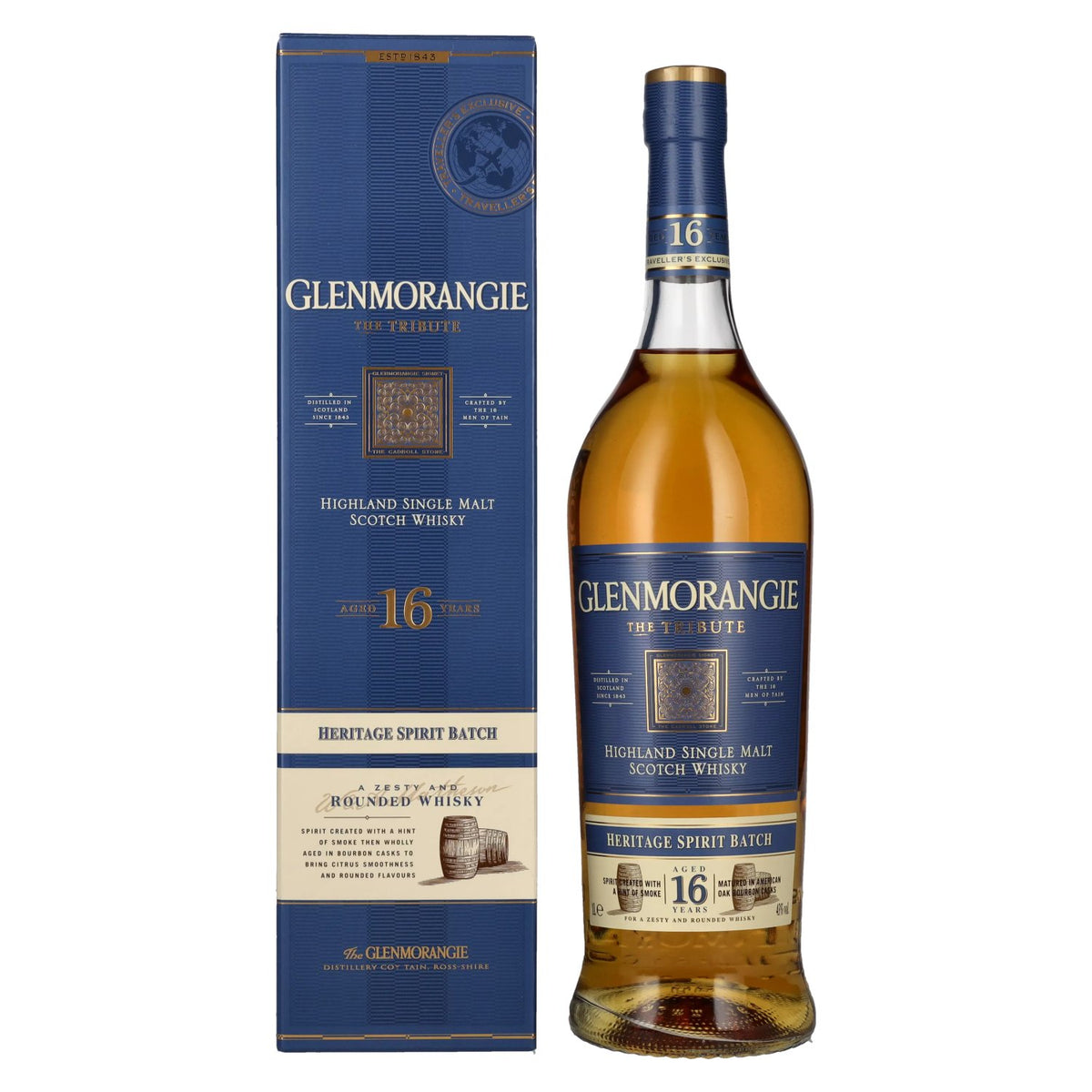 Glenmorangie The TRIBUTE 16 Years Old Heritage Spirit Batch 43% Vol. 1l en boîte cadeau