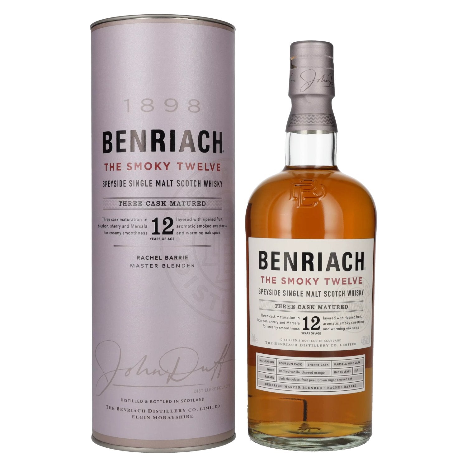 Benriach THE SMOKY TWELVE Three Cask Matured Speyside Single Malt 46% Vol. 0,7l en boîte cadeau