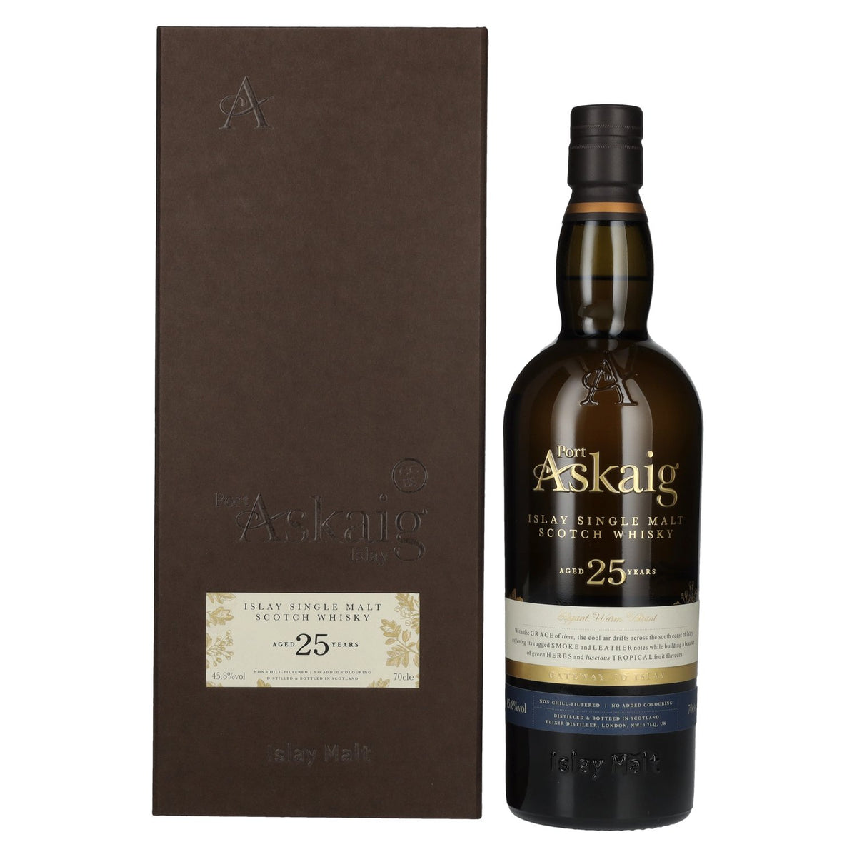 Port Askaig Islay 25 Years Old Islay Single Malt Scotch Whisky 45,8% Vol. 0,7l en coffret cadeau